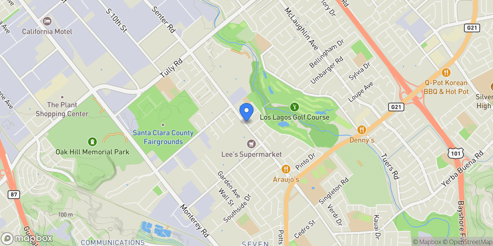 Map showing 608 Balfour Drive, San Jose, California, United States.