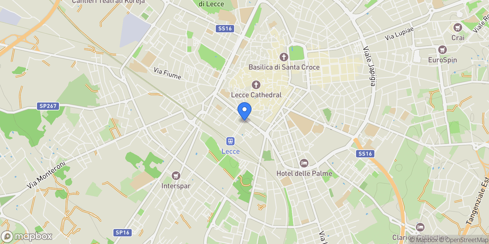 Map showing Viale Oronzo Quarta, 12, 73100 Lecce LE, Italy, Lecce, Apulia, Italy.