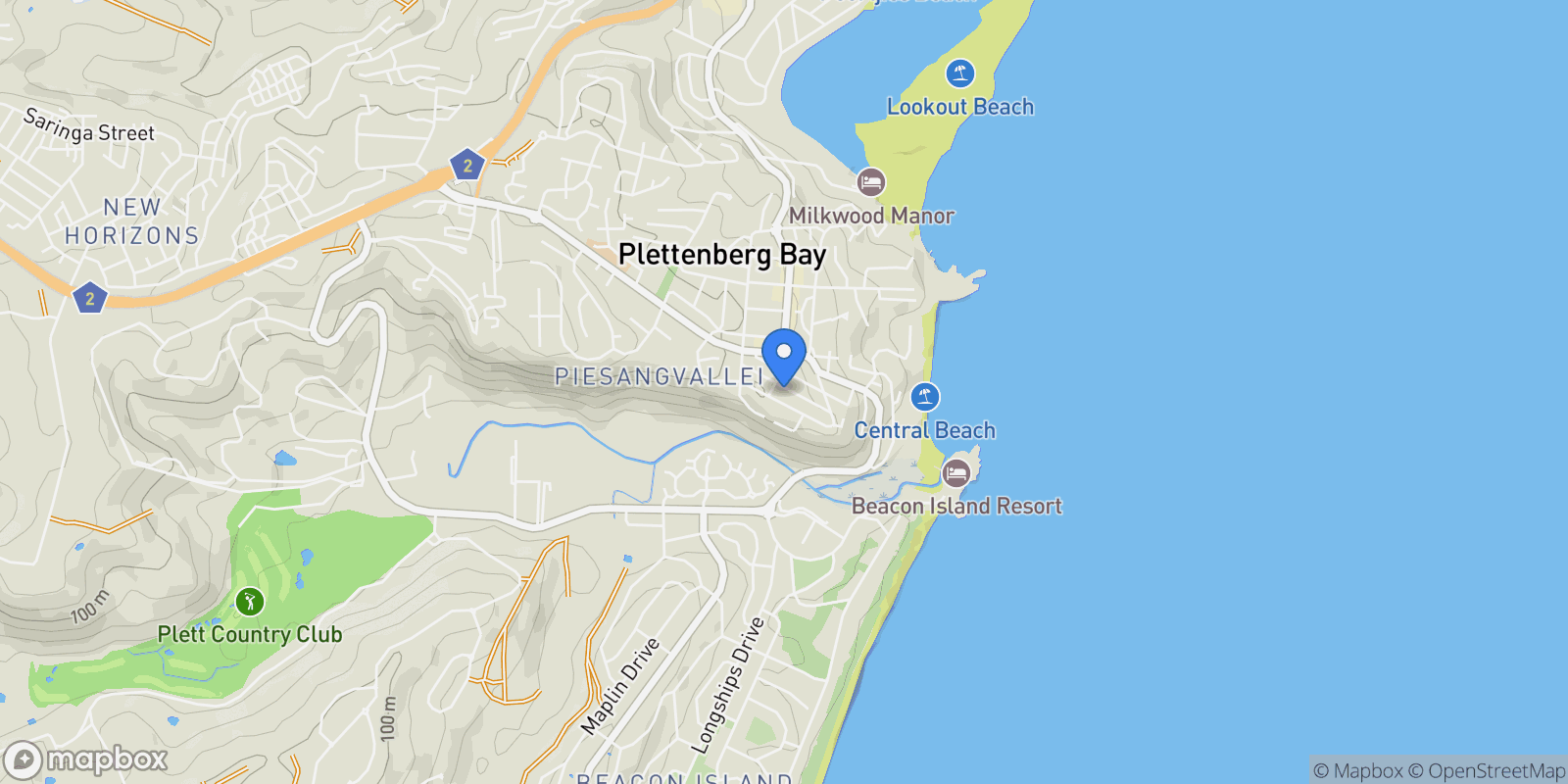Map showing 112 Whales Haven, Plettenberg Bay, WC 6600, Plettenberg Bay, Western Cape, South Africa.