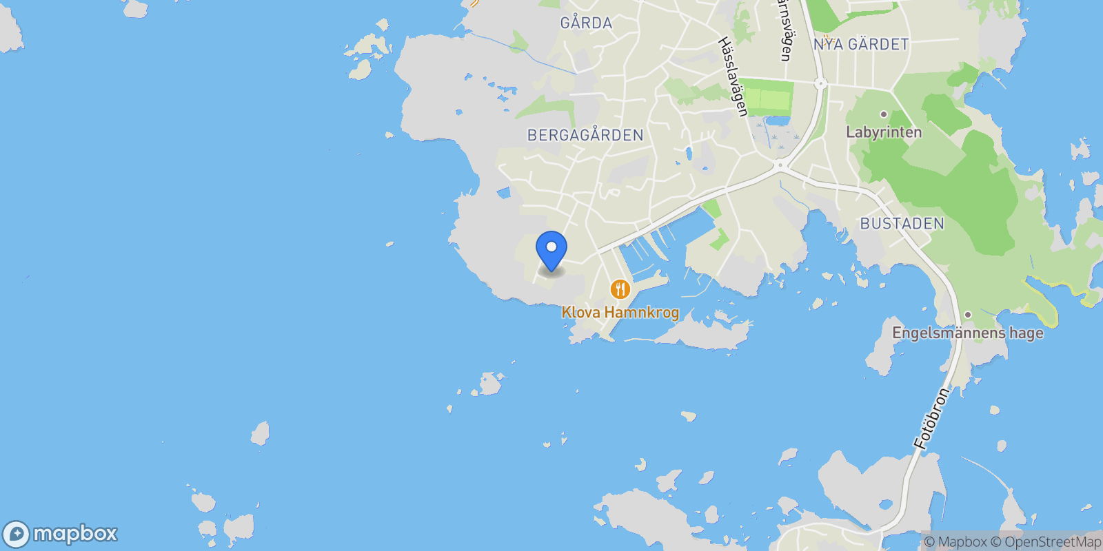 Map showing Odestigen 4, Göteborg, O 475 42, Hönö, Västra Götaland County, Sweden.