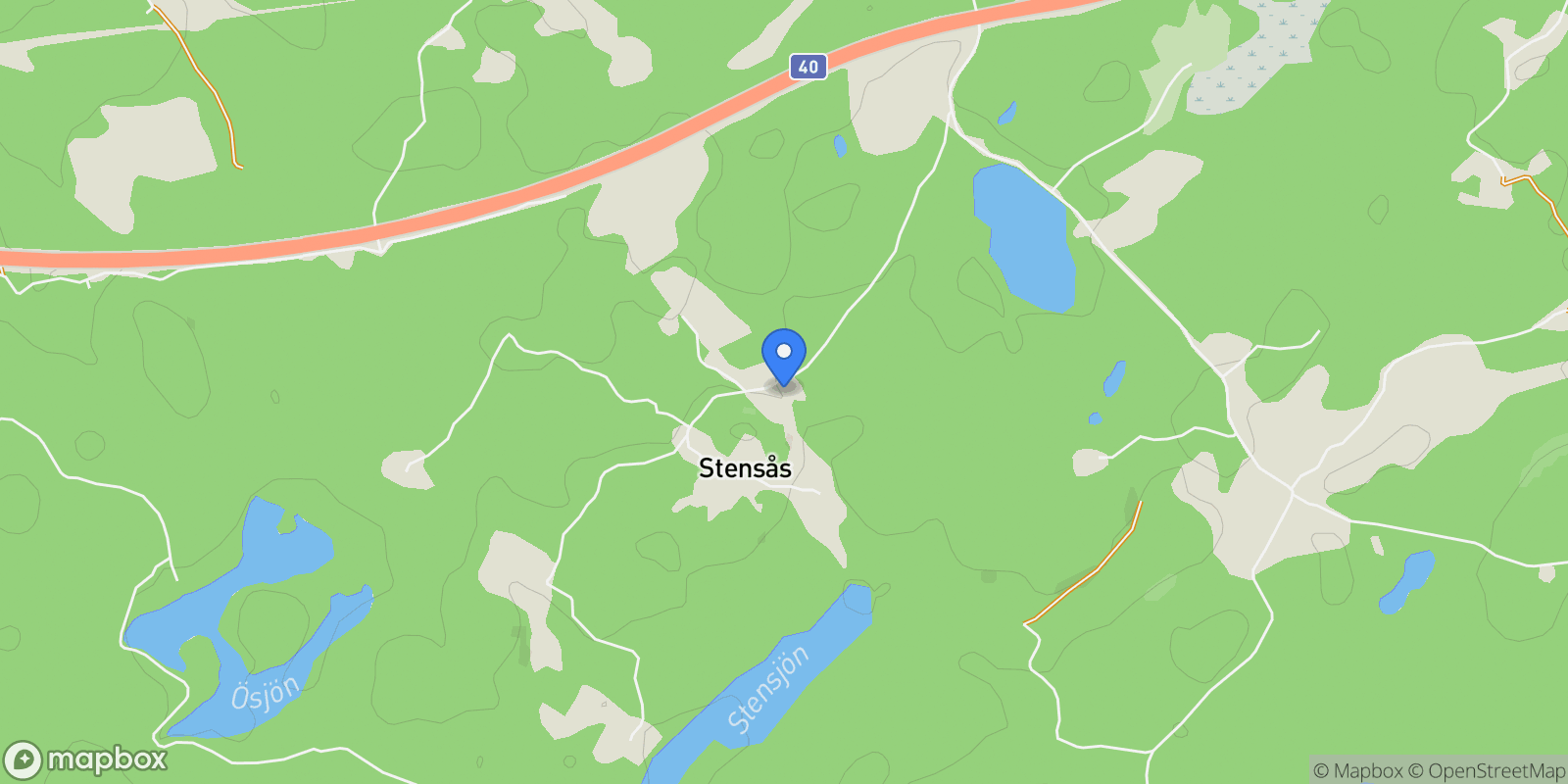 Map showing Hallagärde 2, Olsfors, O 51795, Olsfors, Västra Götaland County, Sweden.