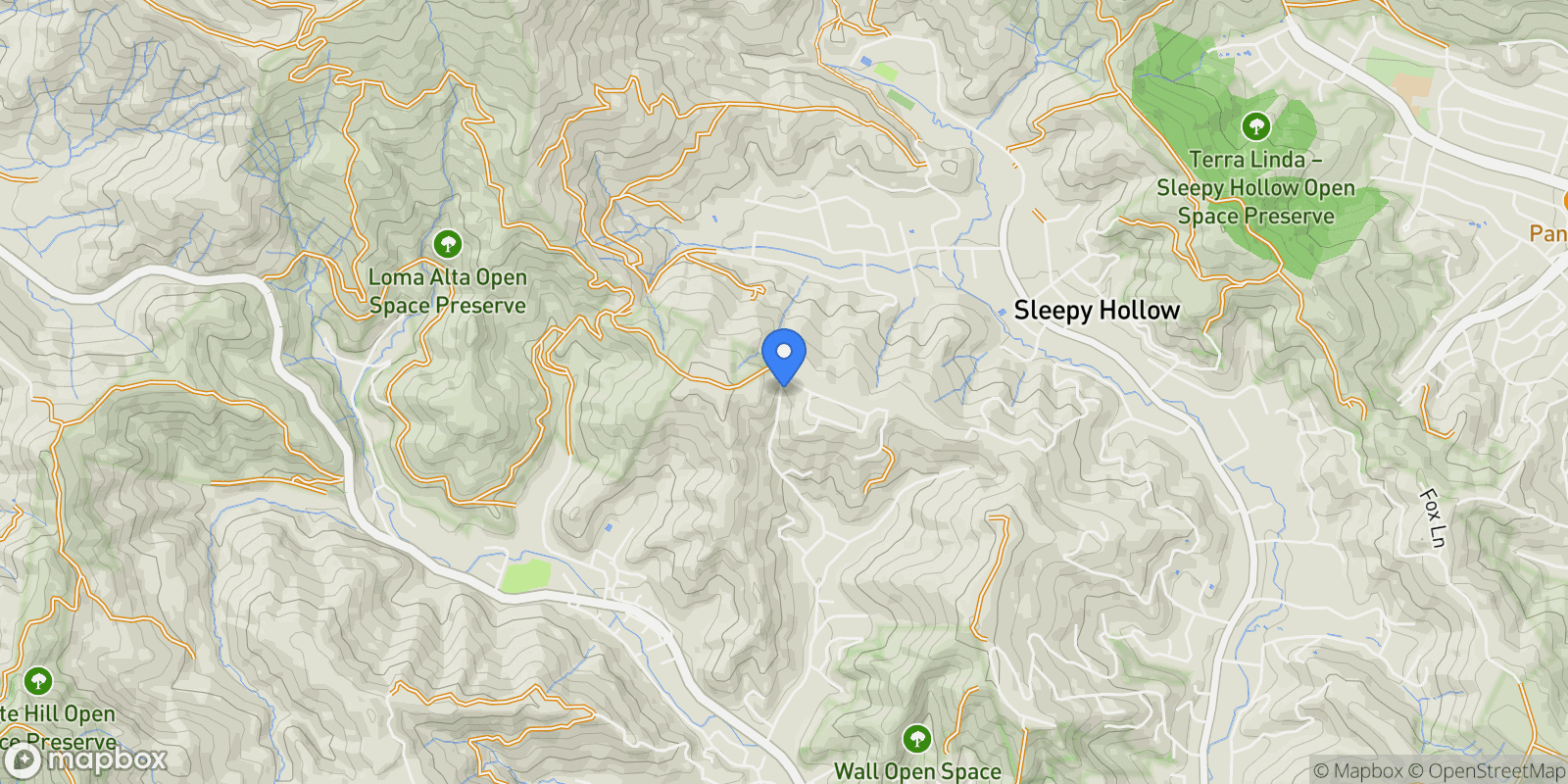 Map showing 615 Oak Manor Drive, Fairfax, California, United States.