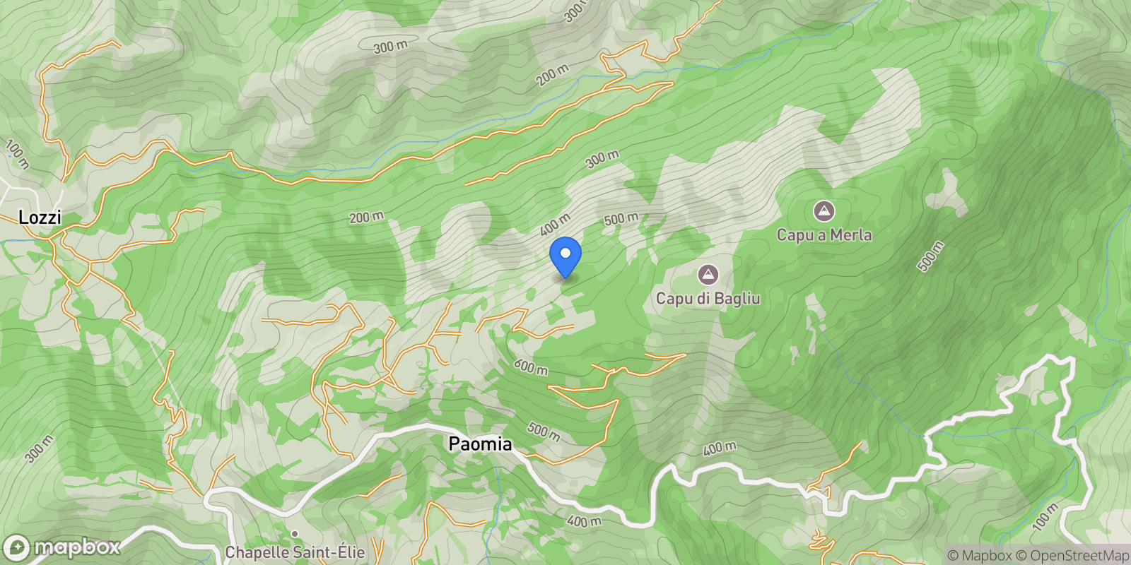 Map showing Cargèse, Corsica, France.