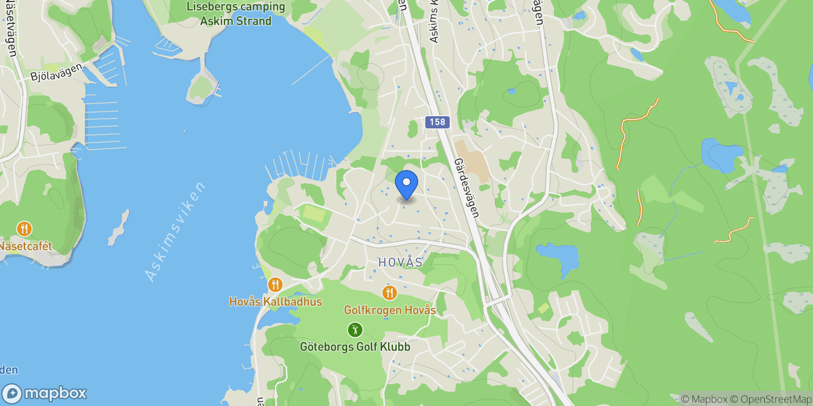 Map showing Igelkottstigen 13C, Göteborg, O 43650, Gothenburg, Västra Götaland County, Sweden.