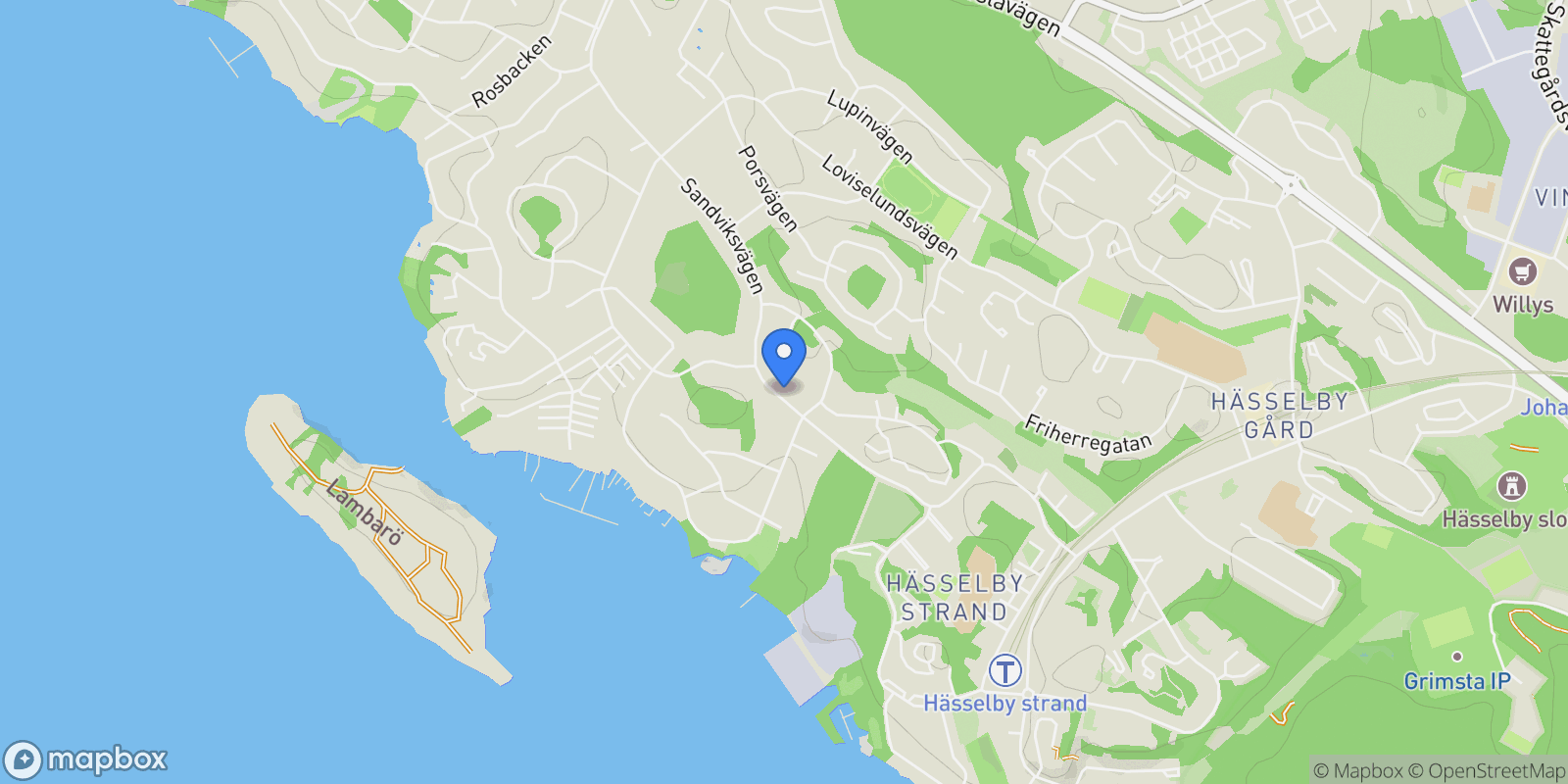 Map showing Sandviksvägen 8, Stenungsund, AB, Stockholm, Stockholm County, Sweden.
