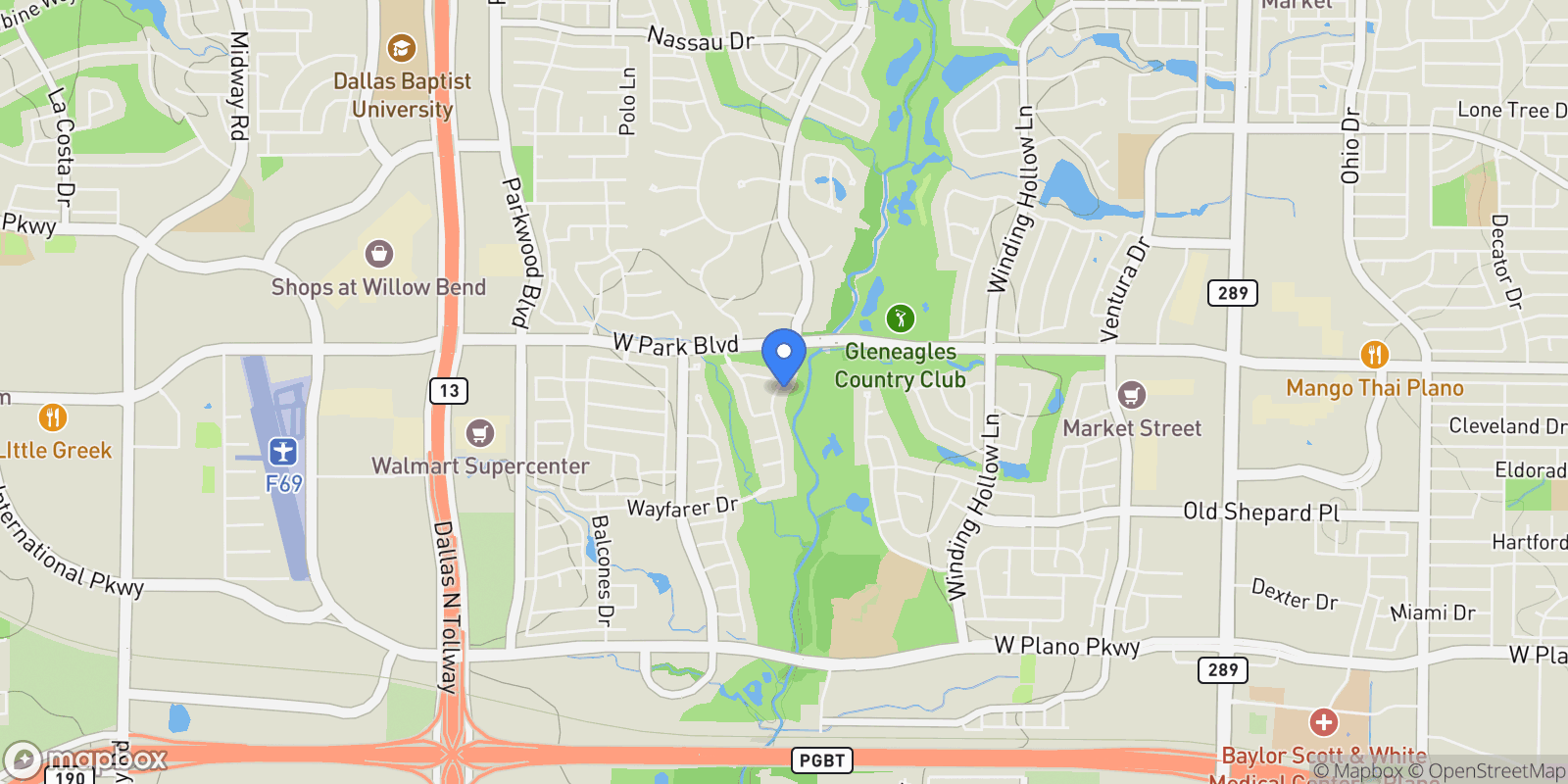 Map showing 1808 Cliffview Drive , Plano, TX 75093, Plano, Texas, United States.