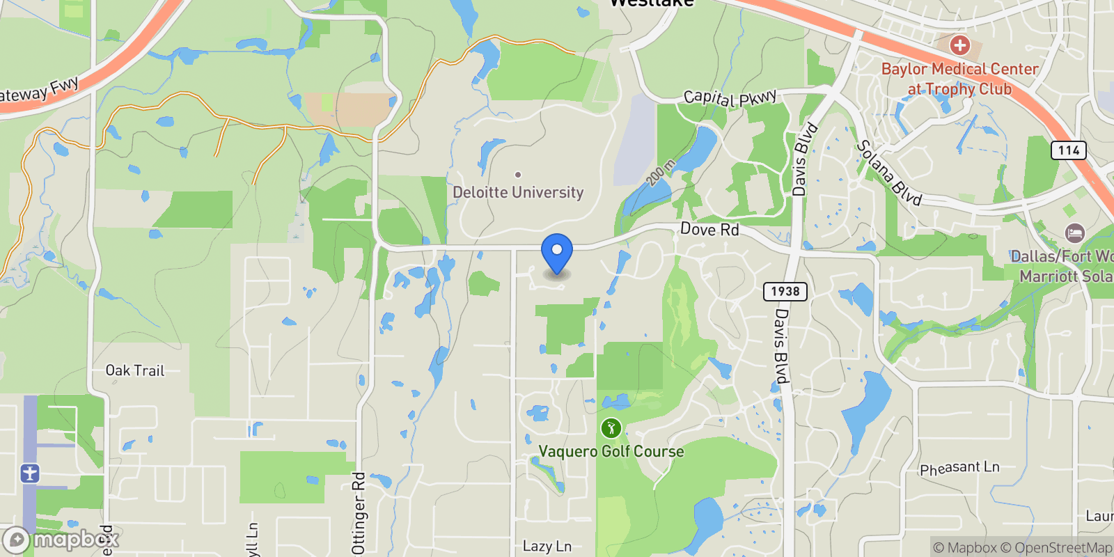 Map showing 32 Wyck Hill Lane , Westlake, TX 76262, Keller, Texas, United States.