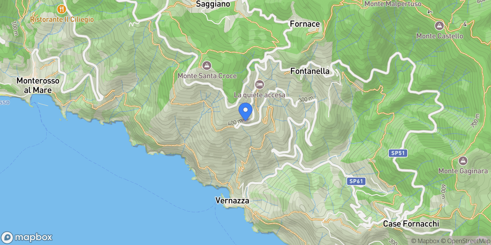 Map showing Liguria, Italy.