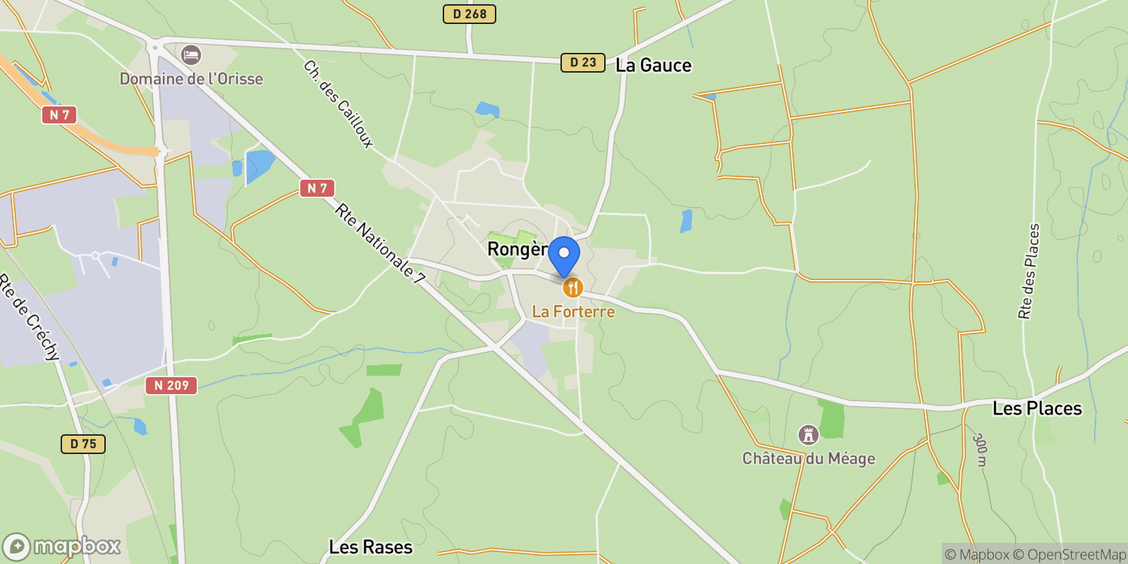 Map showing Rongères, Rongères, Rongères, Auvergne-Rhône-Alpes, France.
