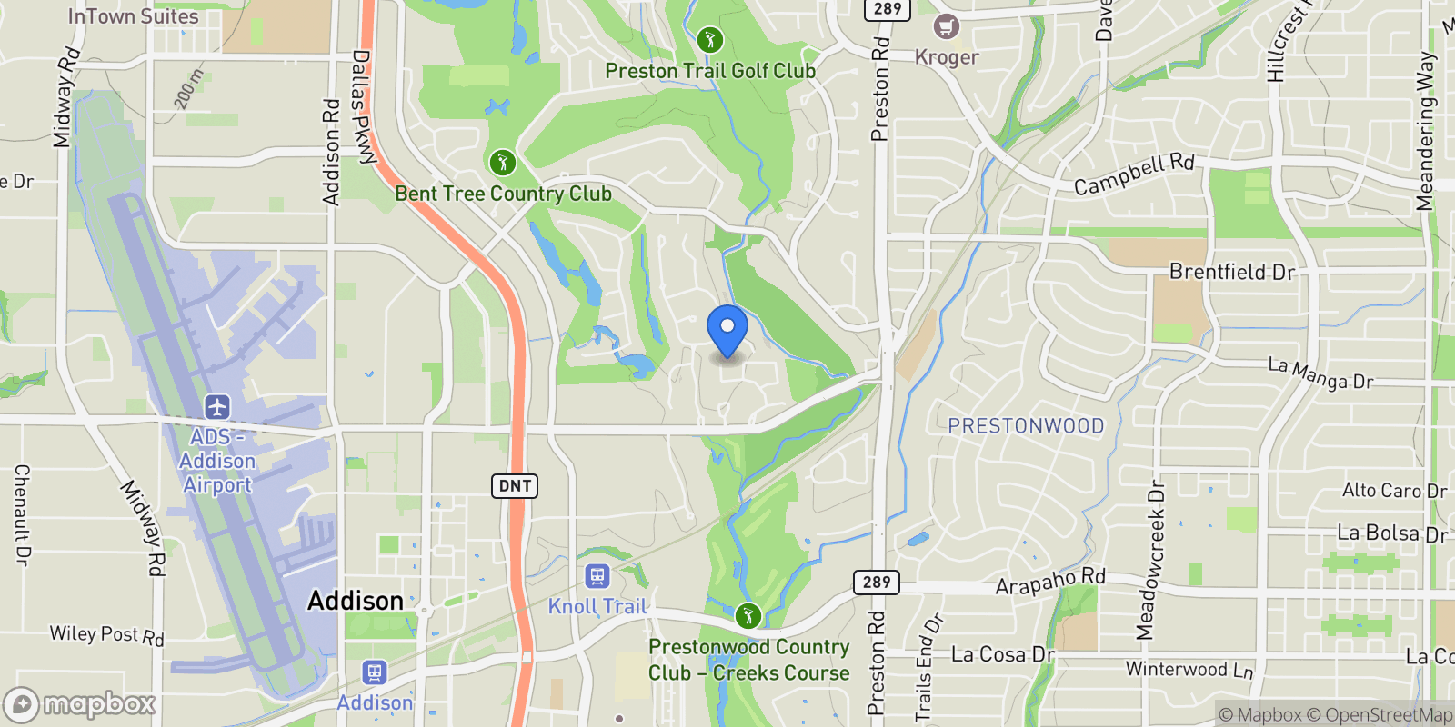 Map showing 42 Elk Stone Drive , Dallas, TX 75248, Dallas, Texas, United States.