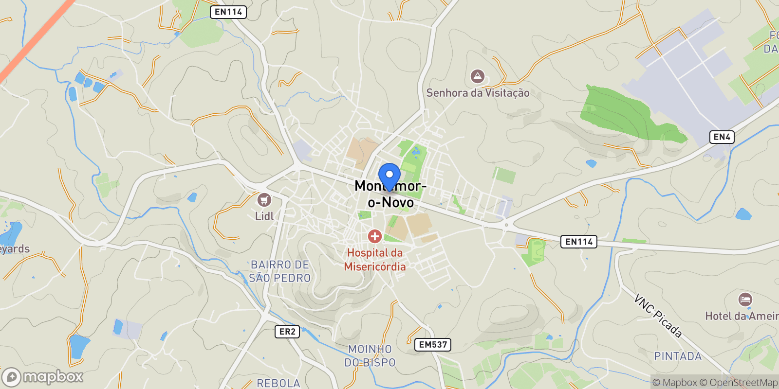 Map showing 7050 Montemor-o-Novo, Portugal, Nossa Senhora da Vila, Nossa Senhora do Bispo e Silveiras, Évora District, Portugal.