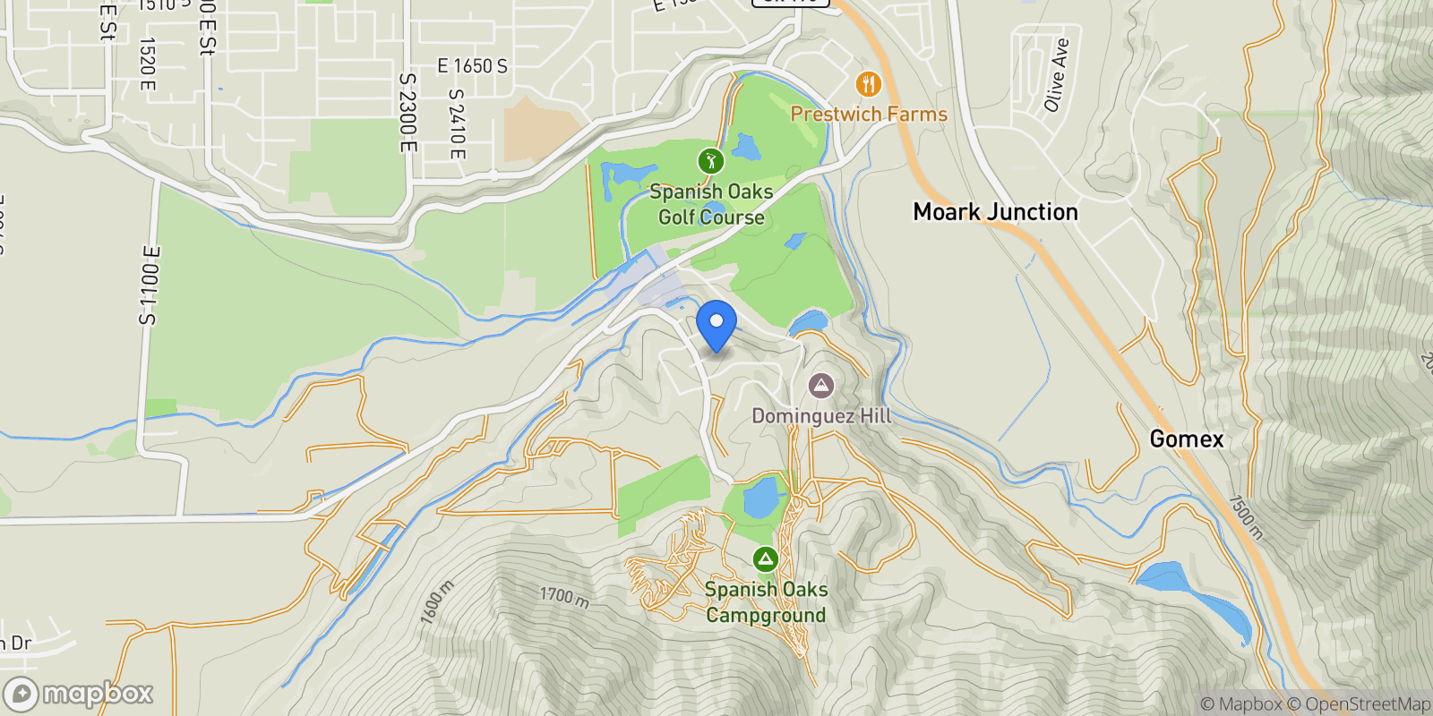 Map showing 2515 OAK HAVEN DRIVE DR, Spanish Fork, Utah, United States.