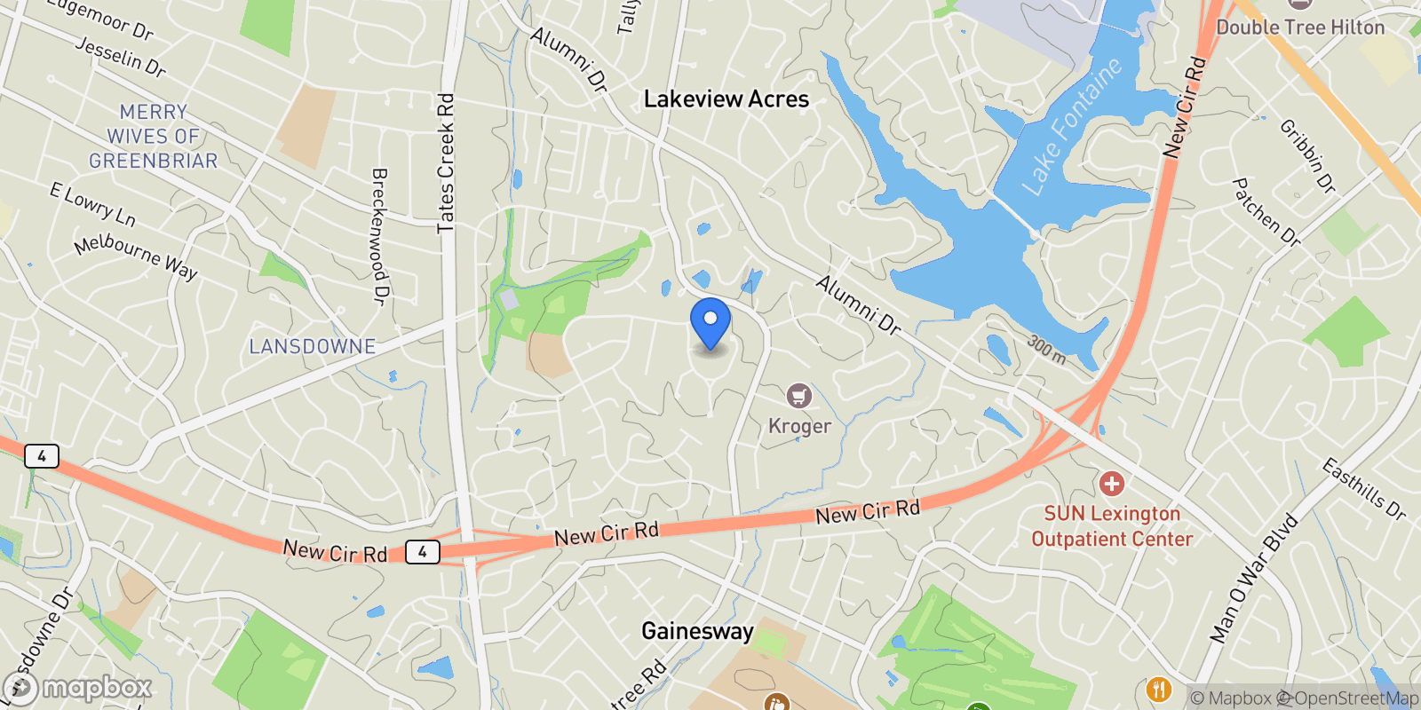 Map showing 1404 Meganwood Circle, Lexington, KY 40502, Lexington, Kentucky, United States.