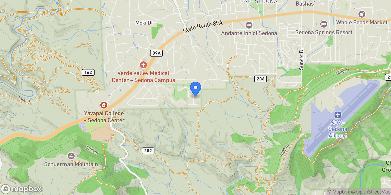 Map showing 160 Salido Del Sol, Sedona, Arizona, United States.