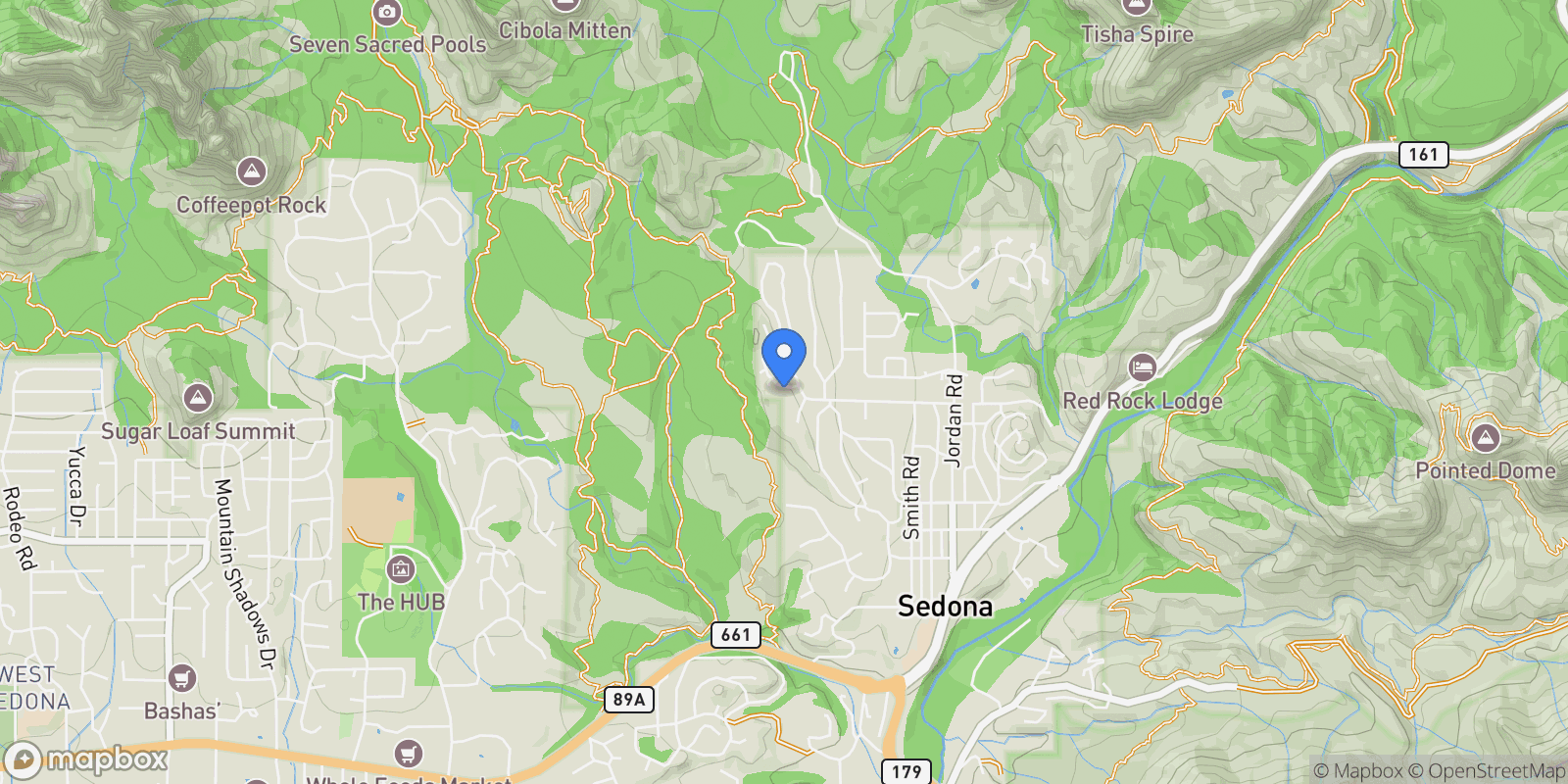 Map showing 25 AND 55 Cibola Drive, Sedona, Arizona, United States.