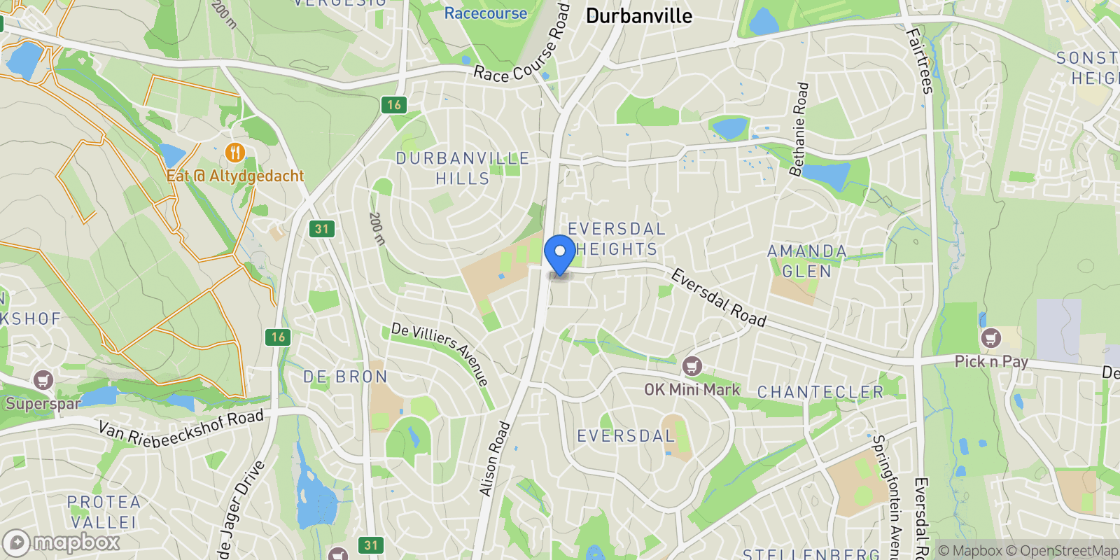 Map showing Unit C Summit Views 8 Summit Way Constantia, Cape Town, WC, Cape Town, Western Cape, South Africa.