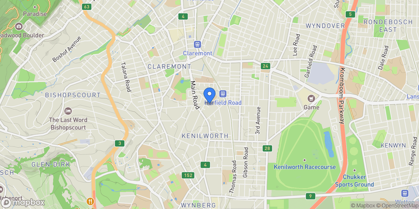 Map showing 3C Grace Road, Cape Town, WC, Cape Town, Western Cape, South Africa.