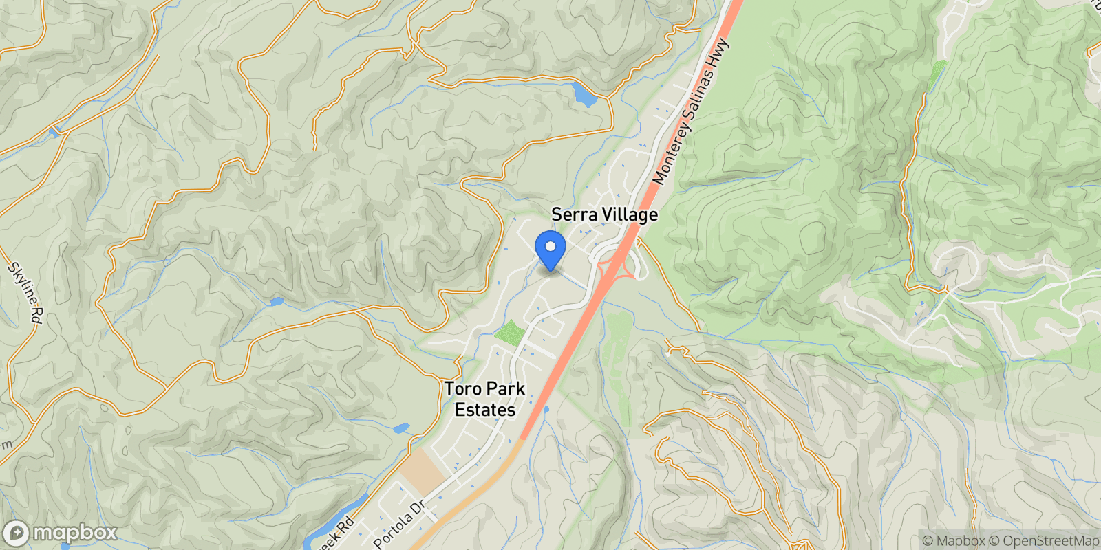 Map showing 22720 Picador Drive, Salinas, California, United States.
