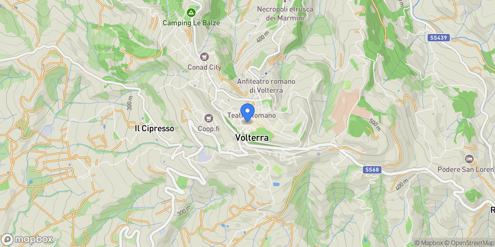 Map showing San Cipriano, Tuscany, Italy.