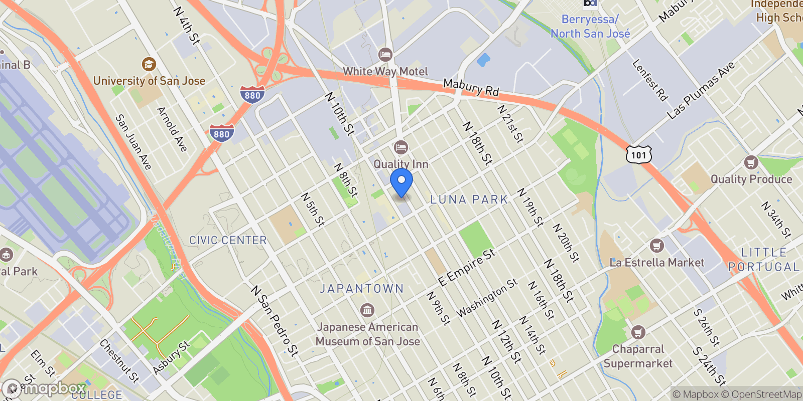 Map showing 705 Cannery Pl, San Jose, California, United States.