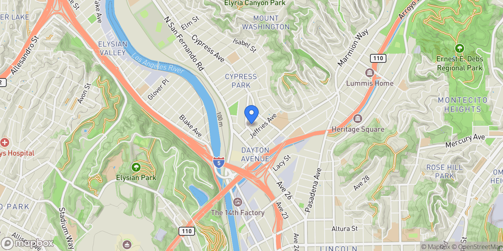 Map showing 2814 Idell Street, Los Angeles, California, United States.