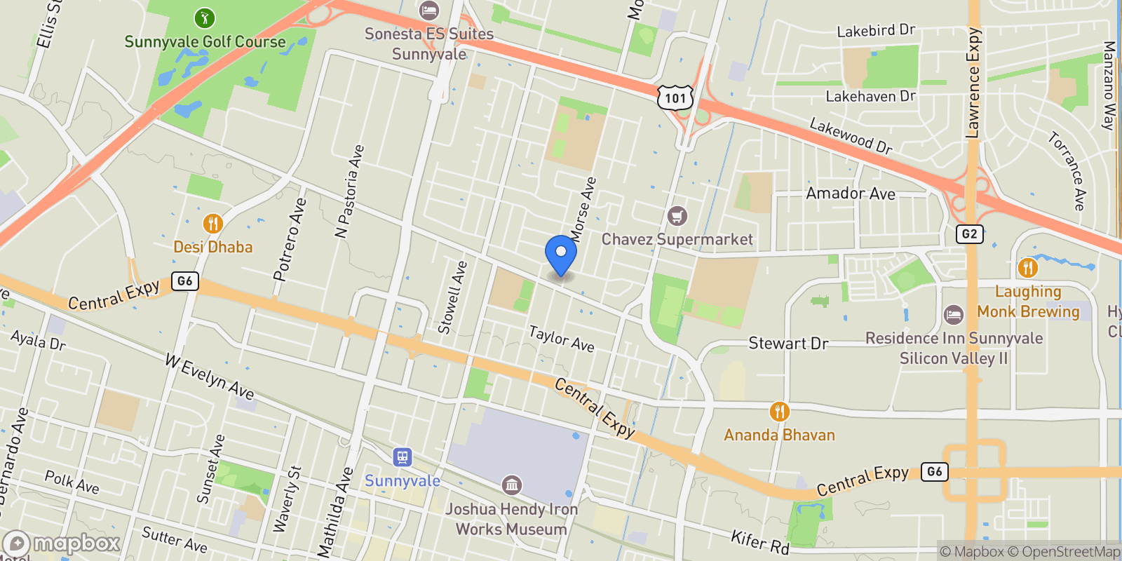 Map showing 512 San Augusto Ter, Sunnyvale, CA 94085, Sunnyvale, California, United States.