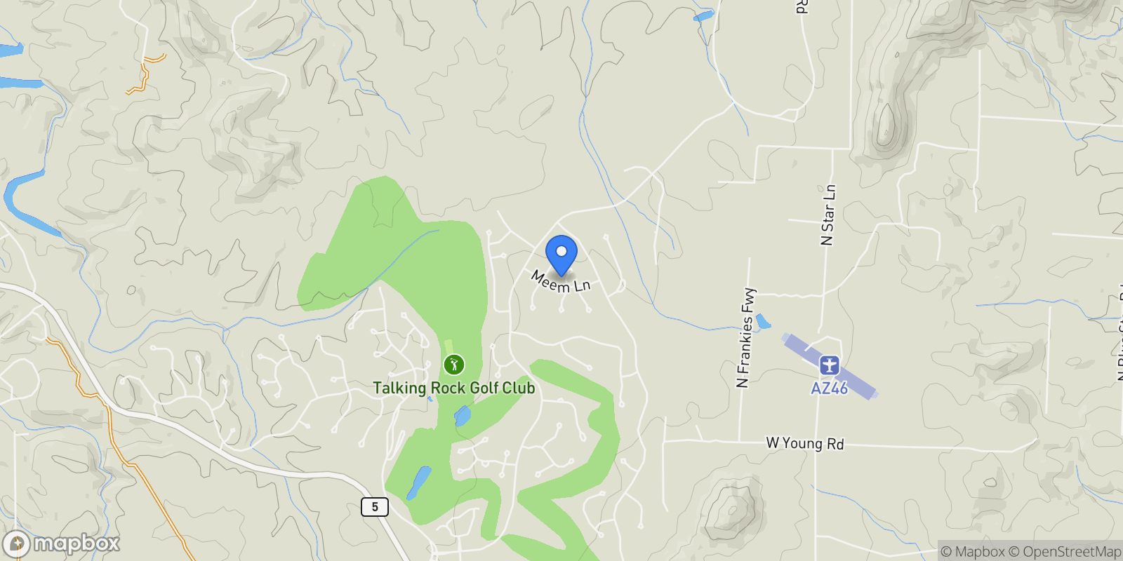 Map showing 15500 N Tyler Avenue , Prescott, AZ 86305, Prescott, Arizona, United States.