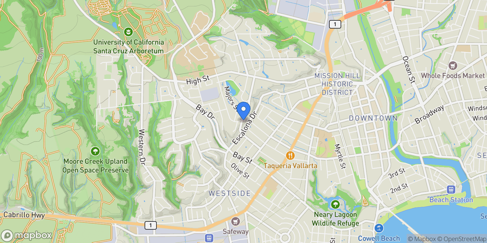 Map showing 902 Laurent Street, Santa Cruz, California, United States.