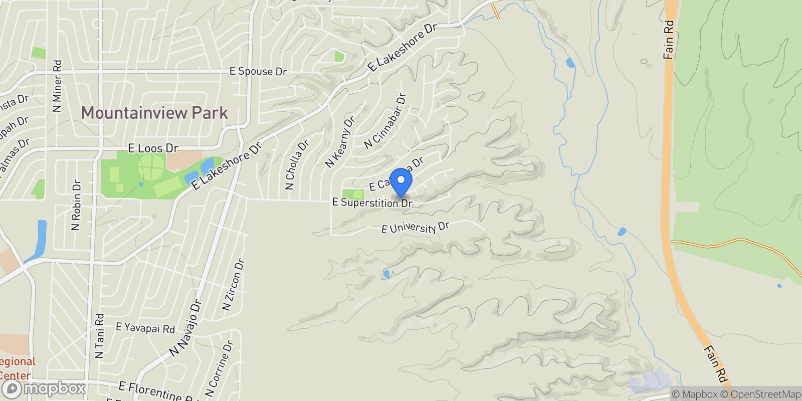 Map showing 9724 E Superstition Drive , Prescott Valley, AZ 86314, Prescott Valley, Arizona, United States.