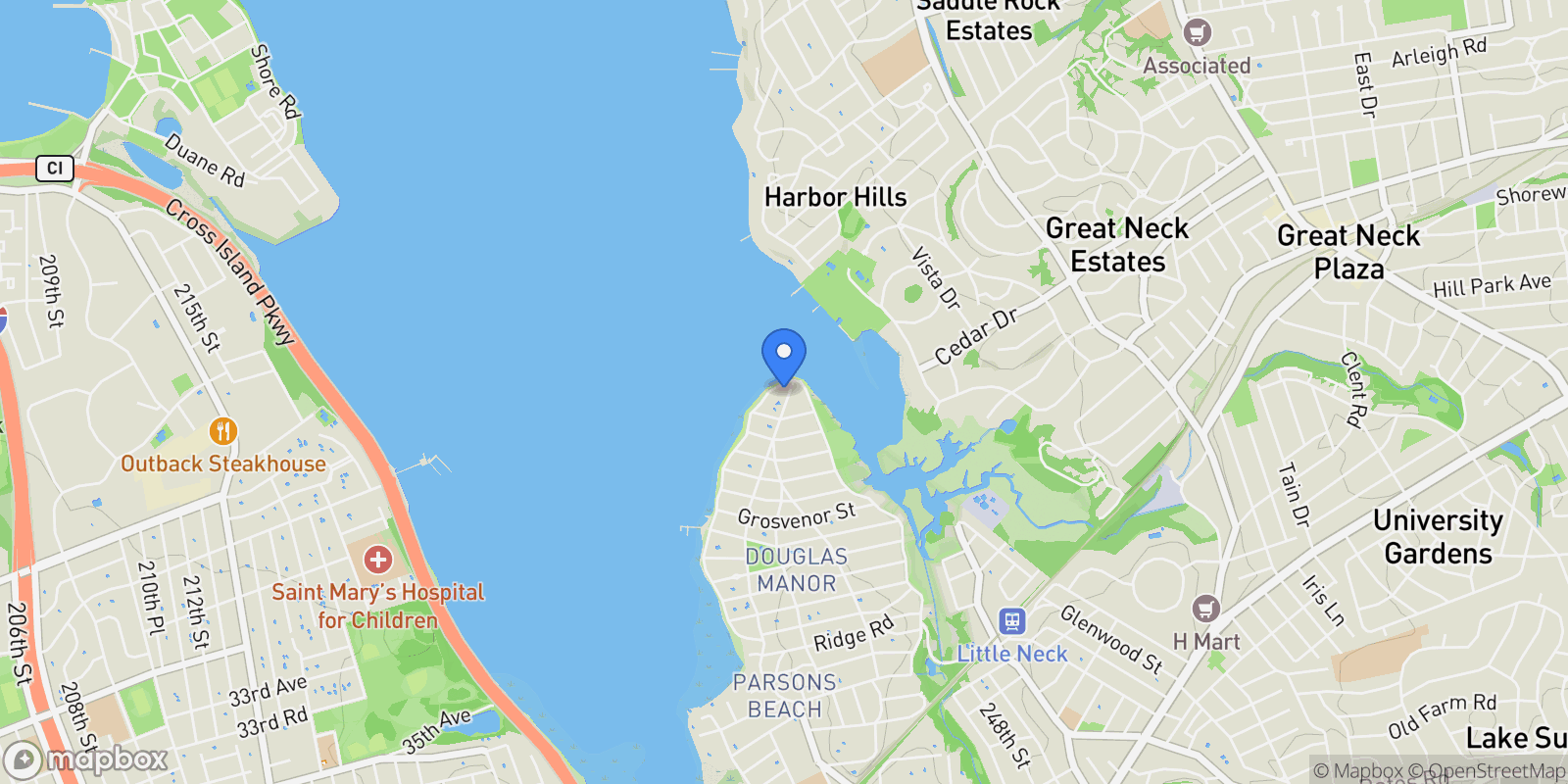 Map showing 1120 Shore Road, New York, New York, United States.