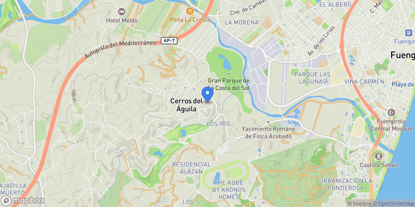 Map showing Mijas, Andalusia, Spain.