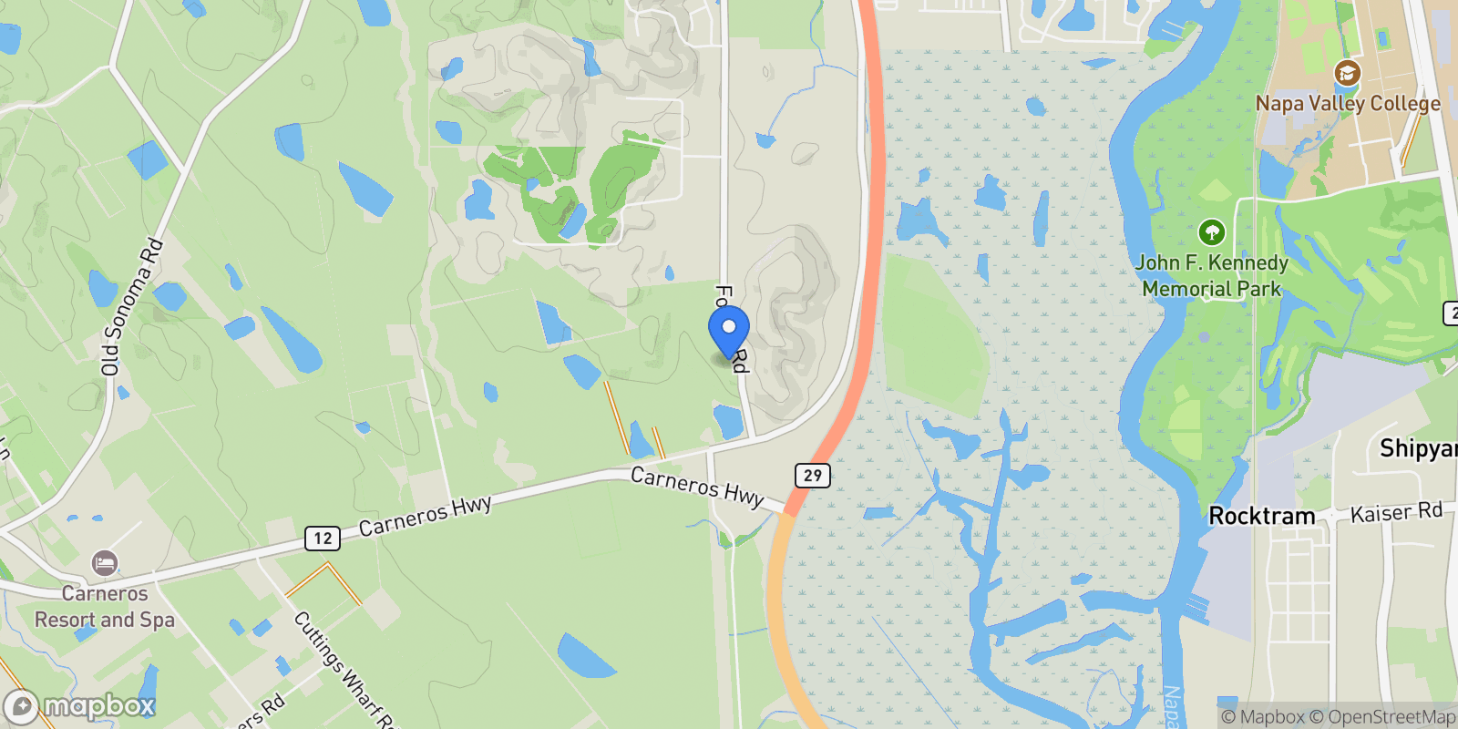 Map showing 1531 Foster Rd, Napa, California, United States.