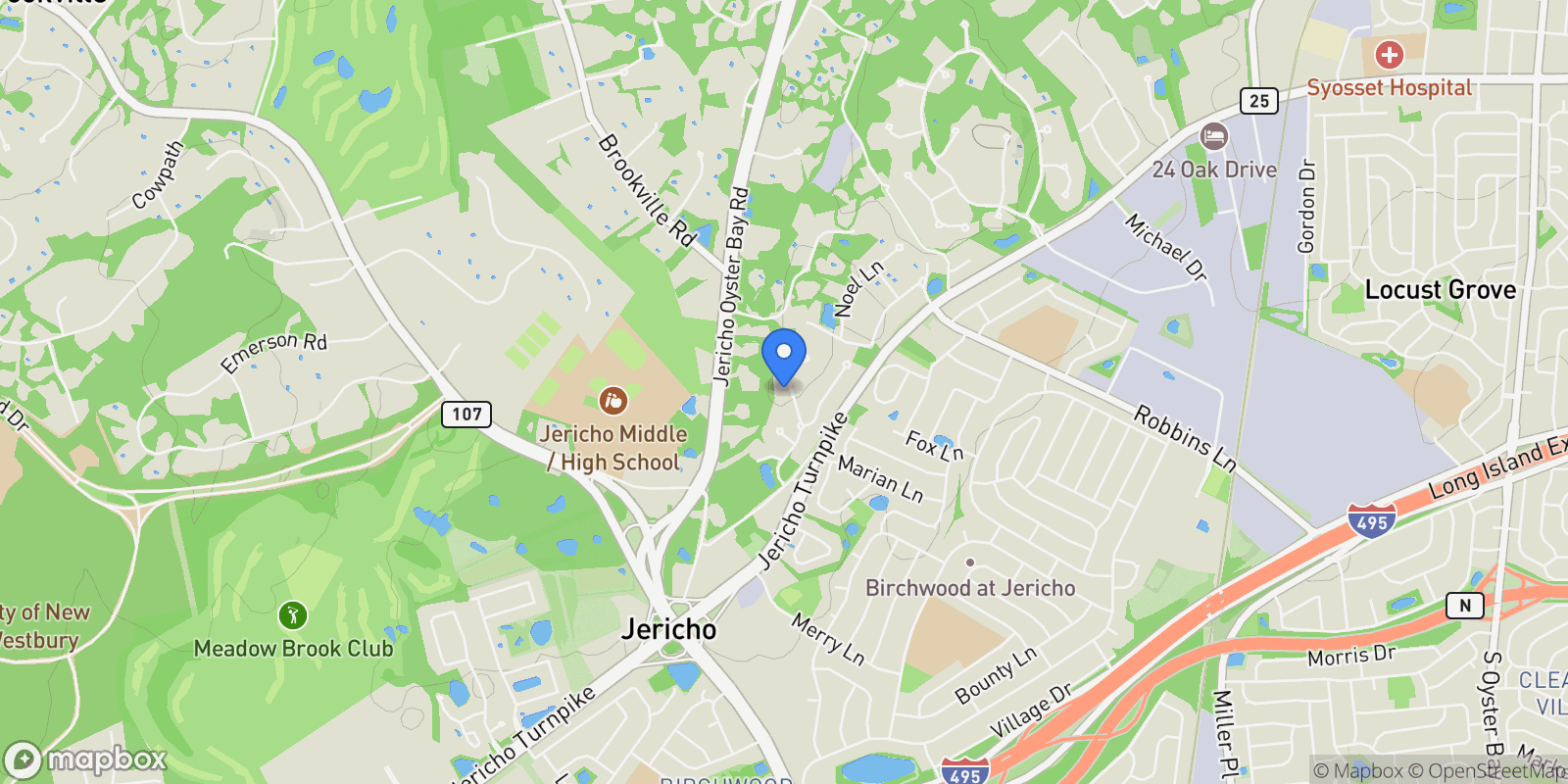 Map showing 75 Karol Place, Muttontown, NY 11753, Muttontown, New York, United States.