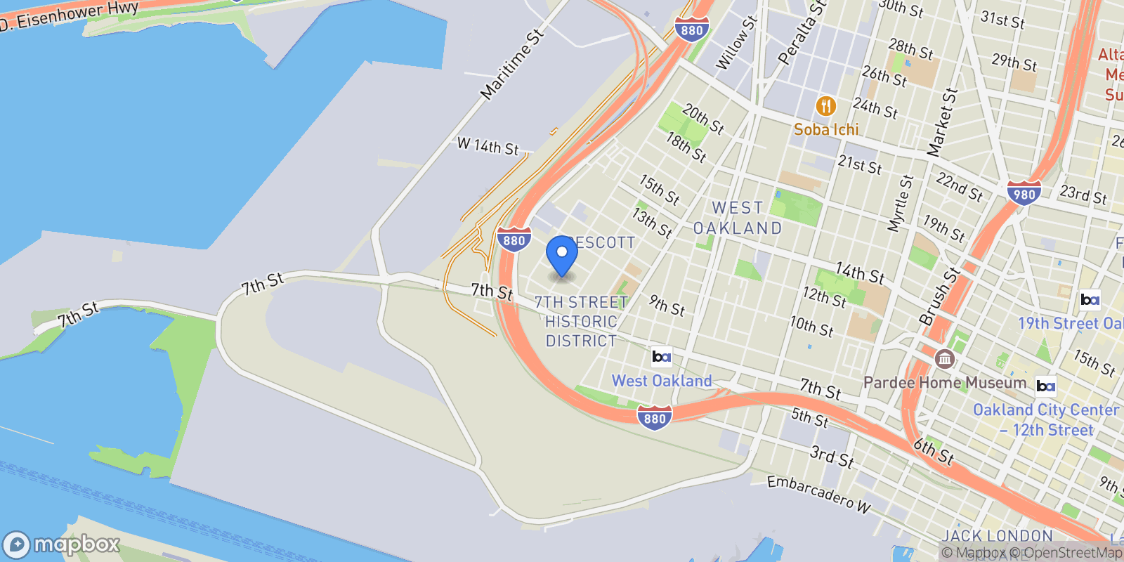 Map showing 1745 Chase St, Oakland, California, United States.