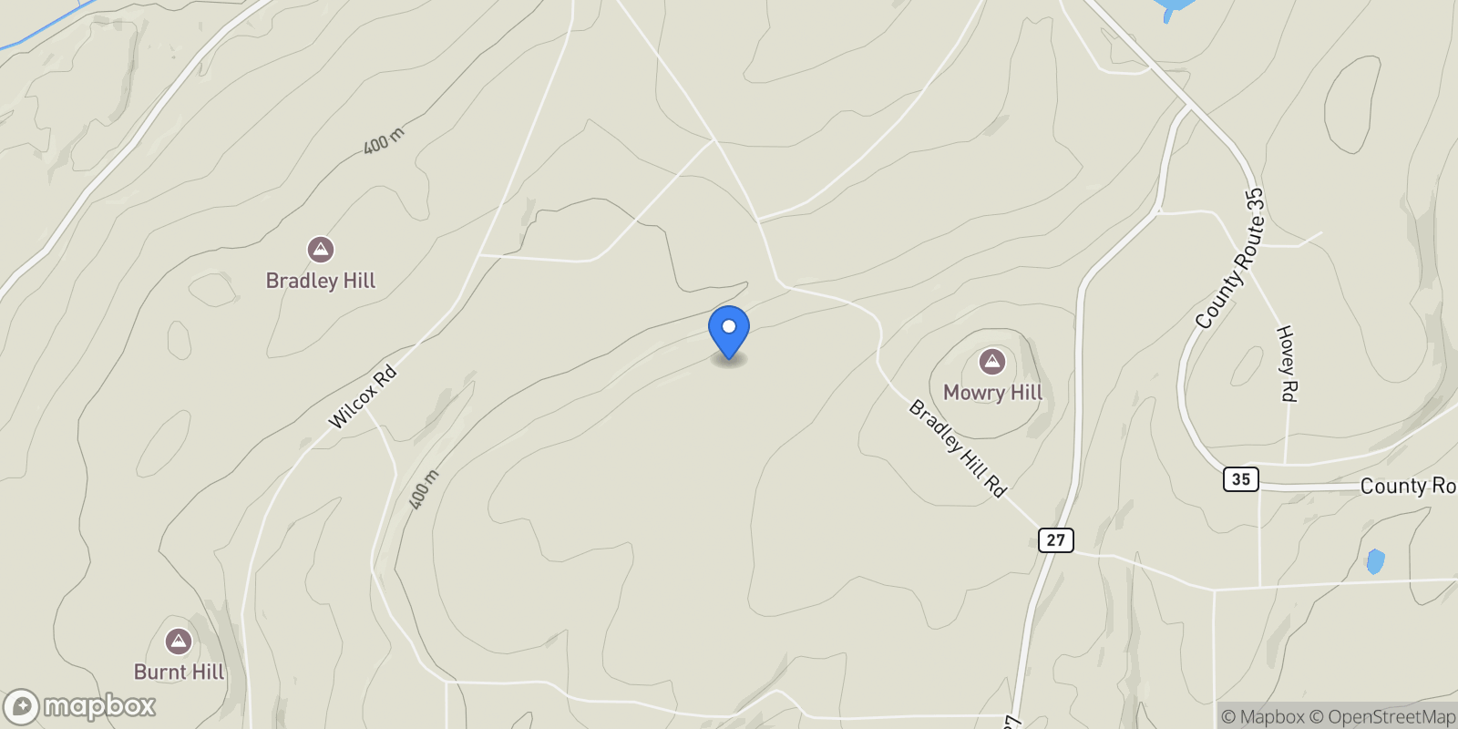 Map showing 291 Bradley Hill Road, Oxford, NY 13830, New York, New York, United States.