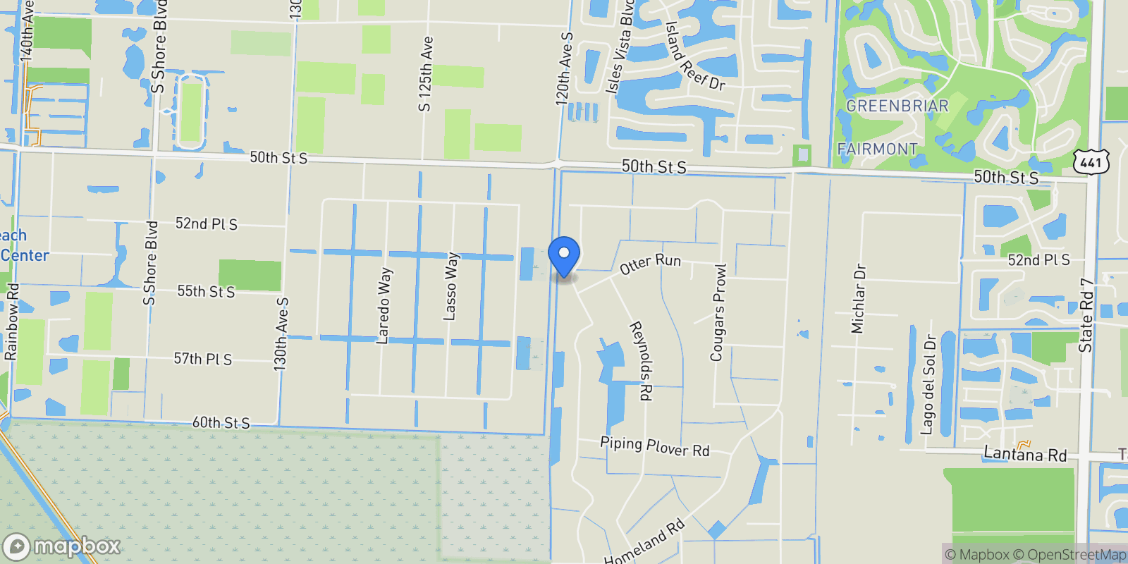 Map showing 5405 Duckweed Road, Wellington, FL 33449, Wellington, Florida, United States.