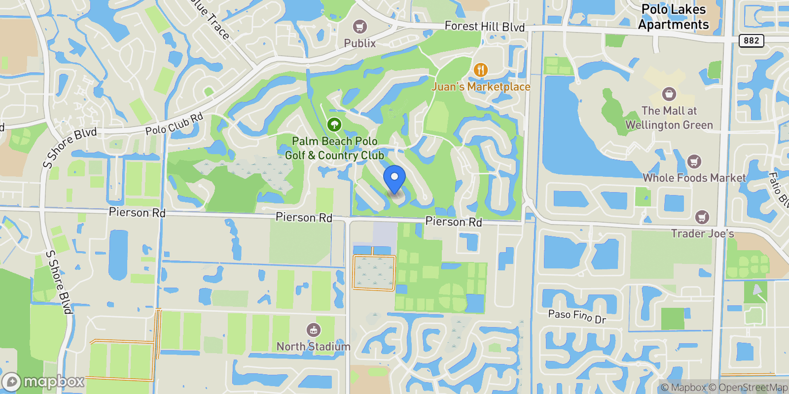 Map showing 2951 Twin Oaks Way, Wellington, FL 33414, Wellington, Florida, United States.