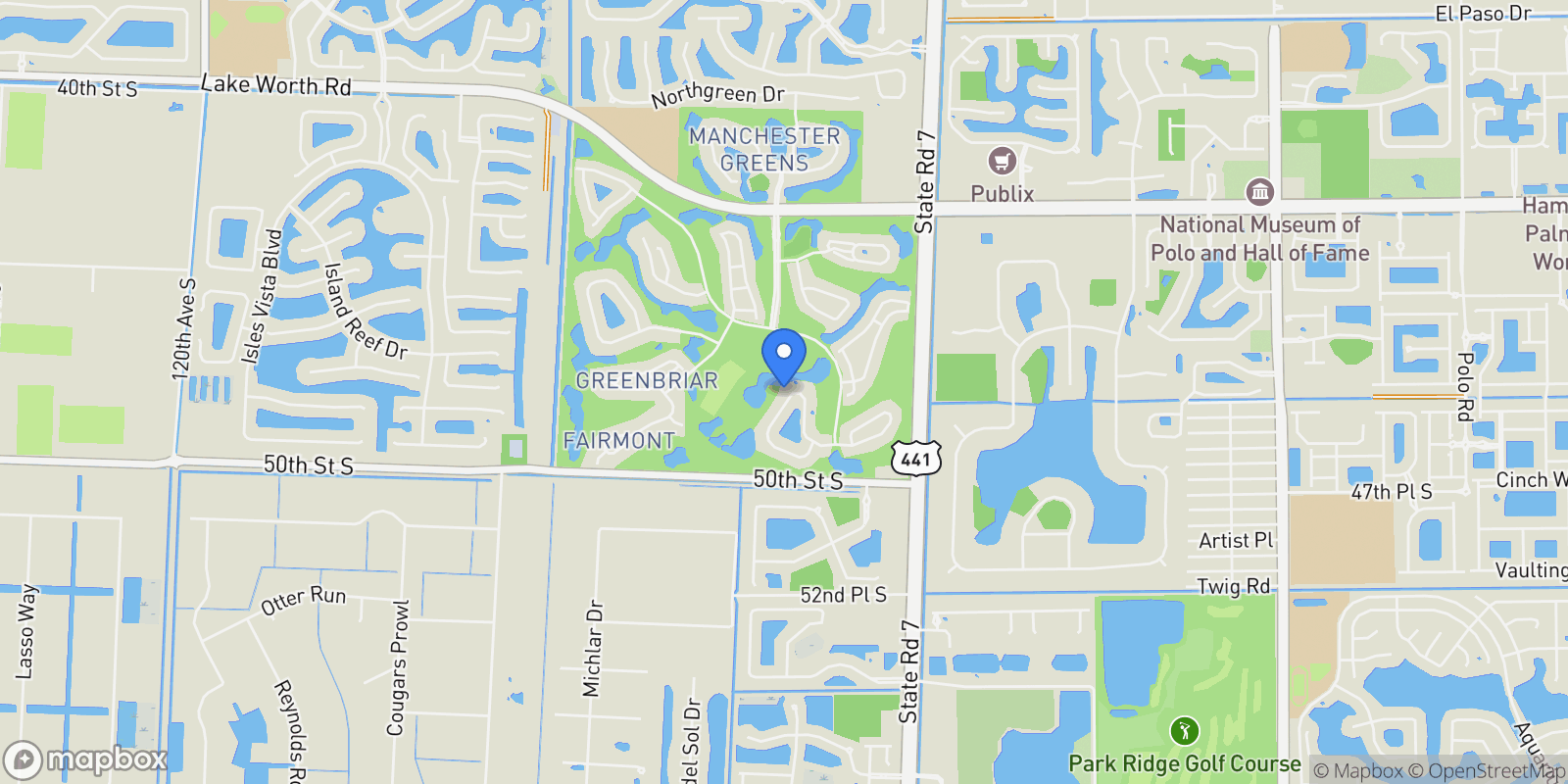 Map showing 4828 Exeter Estate Lane, Lake Worth, FL 33449, Wellington, Florida, United States.
