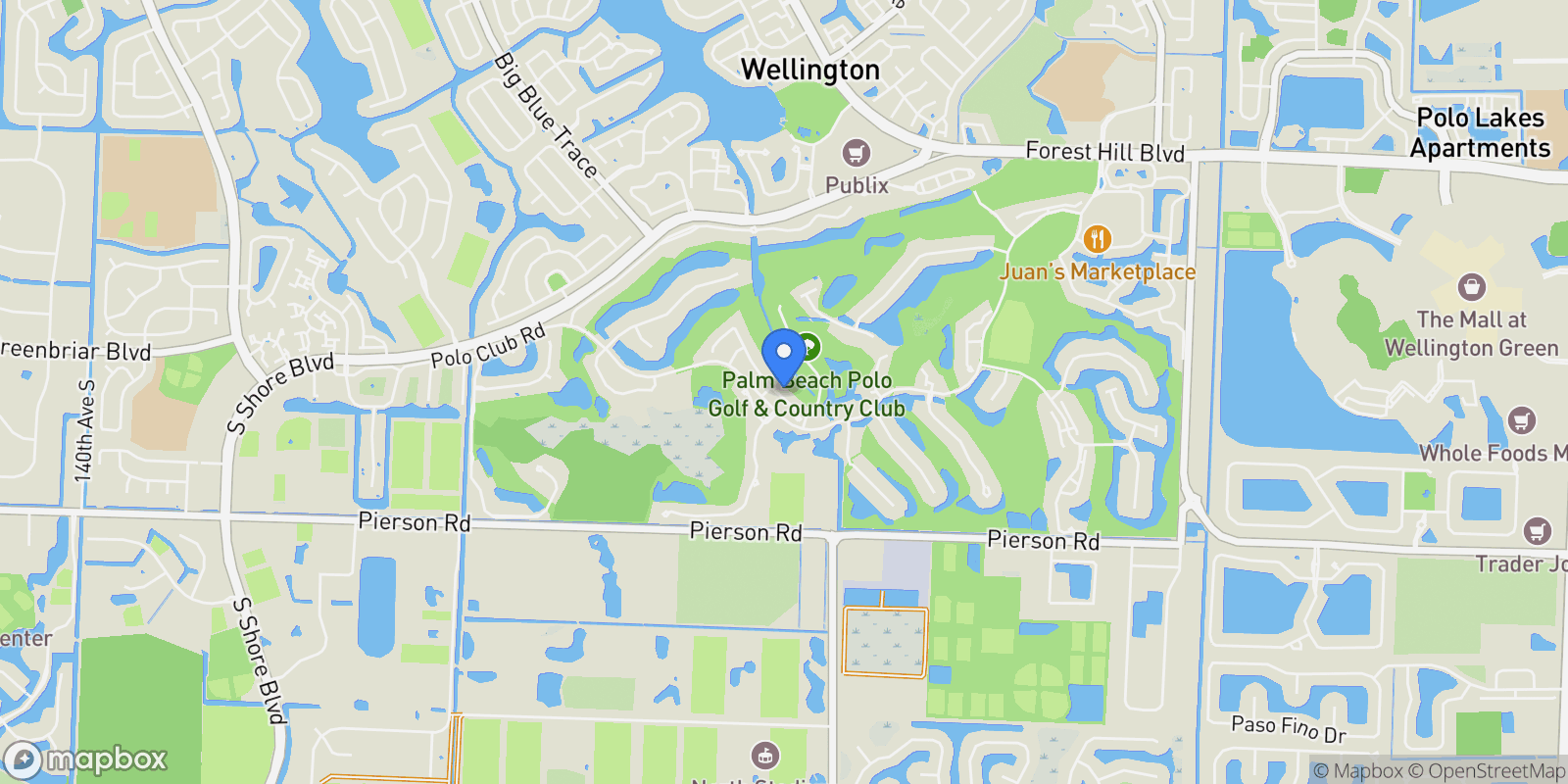 Map showing 2658 Players Court, Wellington, FL 33414, Wellington, Florida, United States.