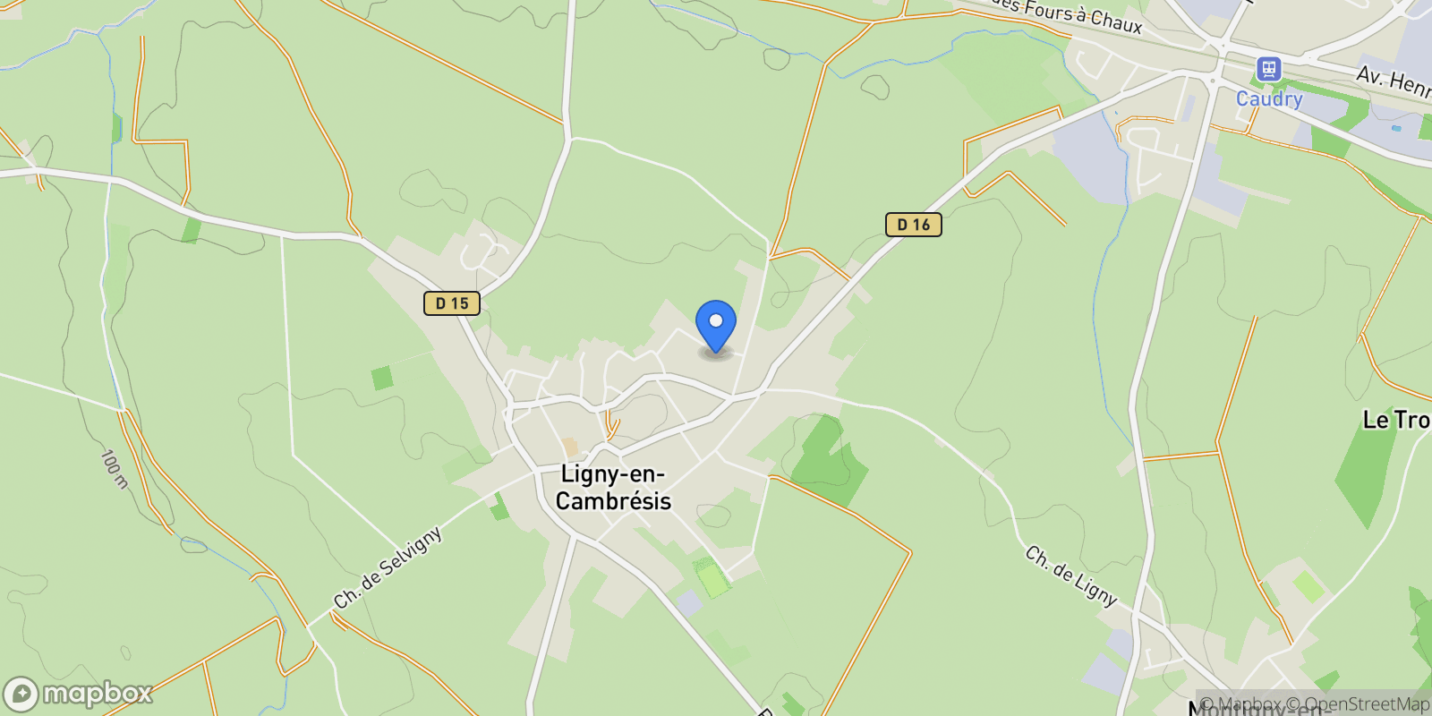 Map showing Ligny-en-Cambrésis, Hauts-de-France, France.