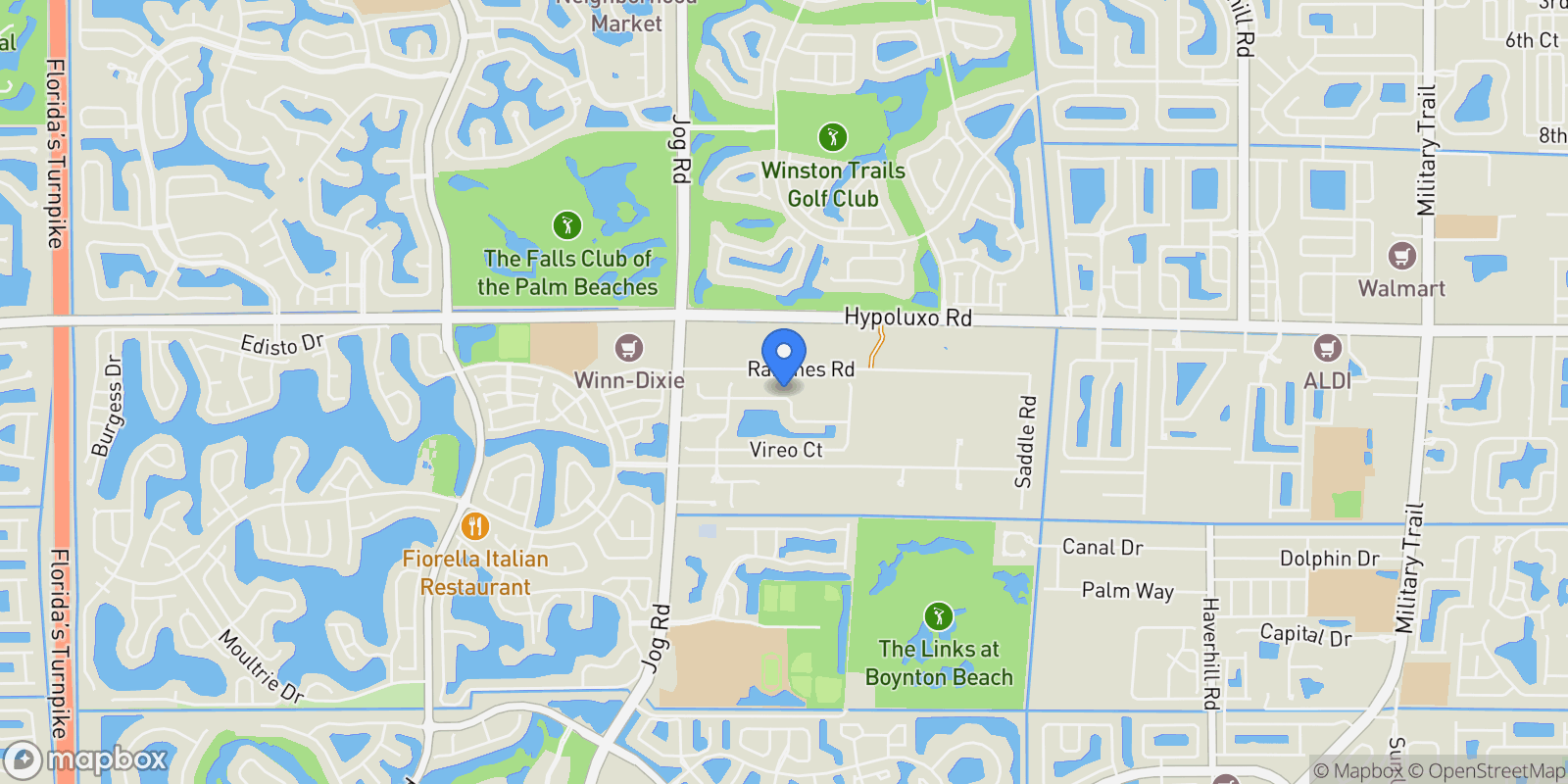 Map showing 6373 Grebe Court, Lake Worth, FL 33463, Lake Worth, Florida, United States.