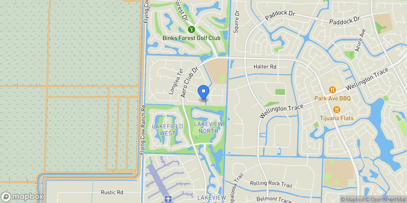 Map showing 15270 Meadow Wood Drive, Wellington, FL 33414, Wellington, Florida, United States.