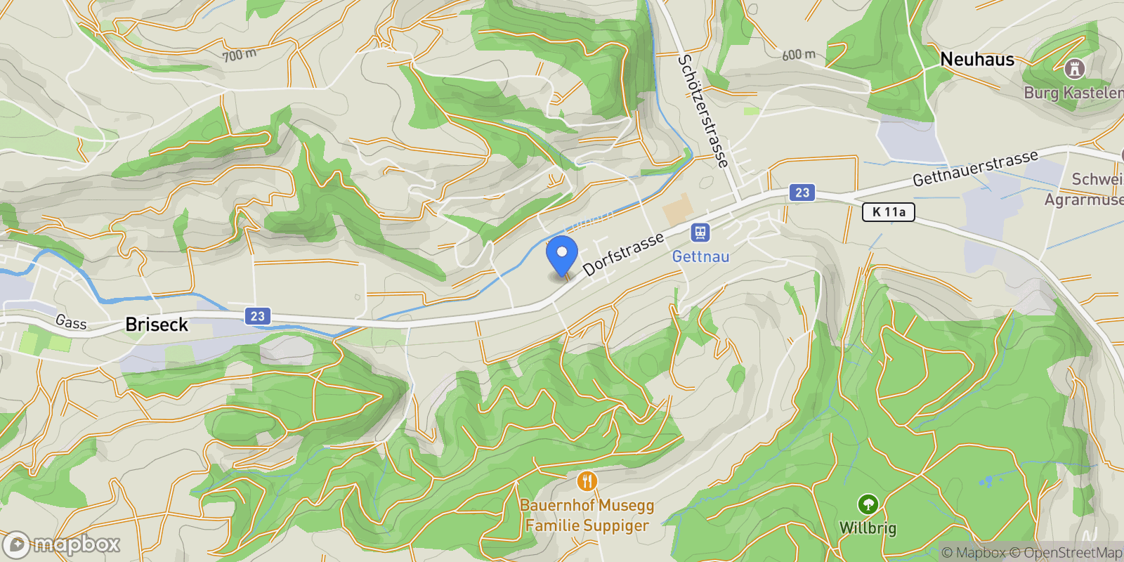 Map showing LU, Willisau, Lucerne, Switzerland.