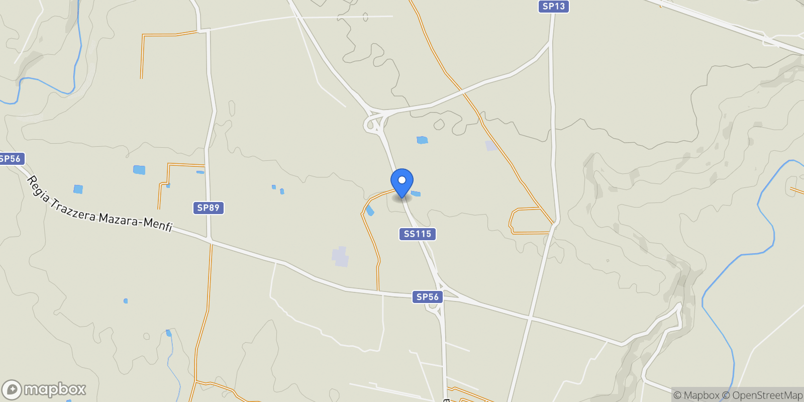 Map showing Contrada Latomie, Castelvetrano, Sicily, Italy.