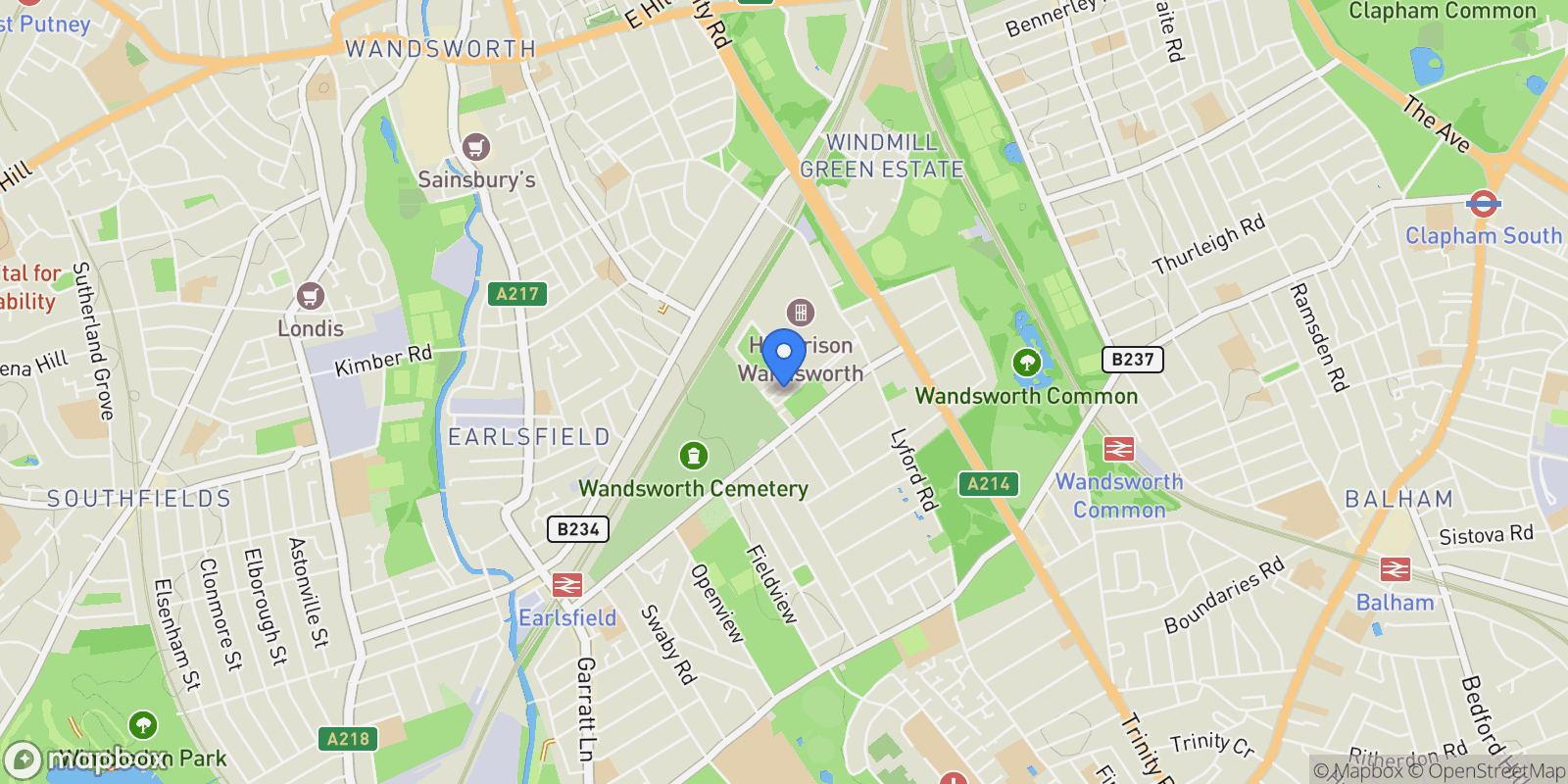 Map showing Strickland Row, London, England, United Kingdom.