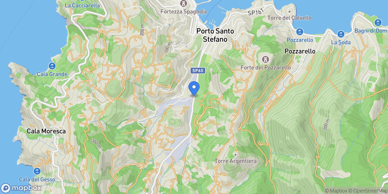 Map showing 58019 Monte Argentario GR, Italy, Monte Argentario, Tuscany, Italy.