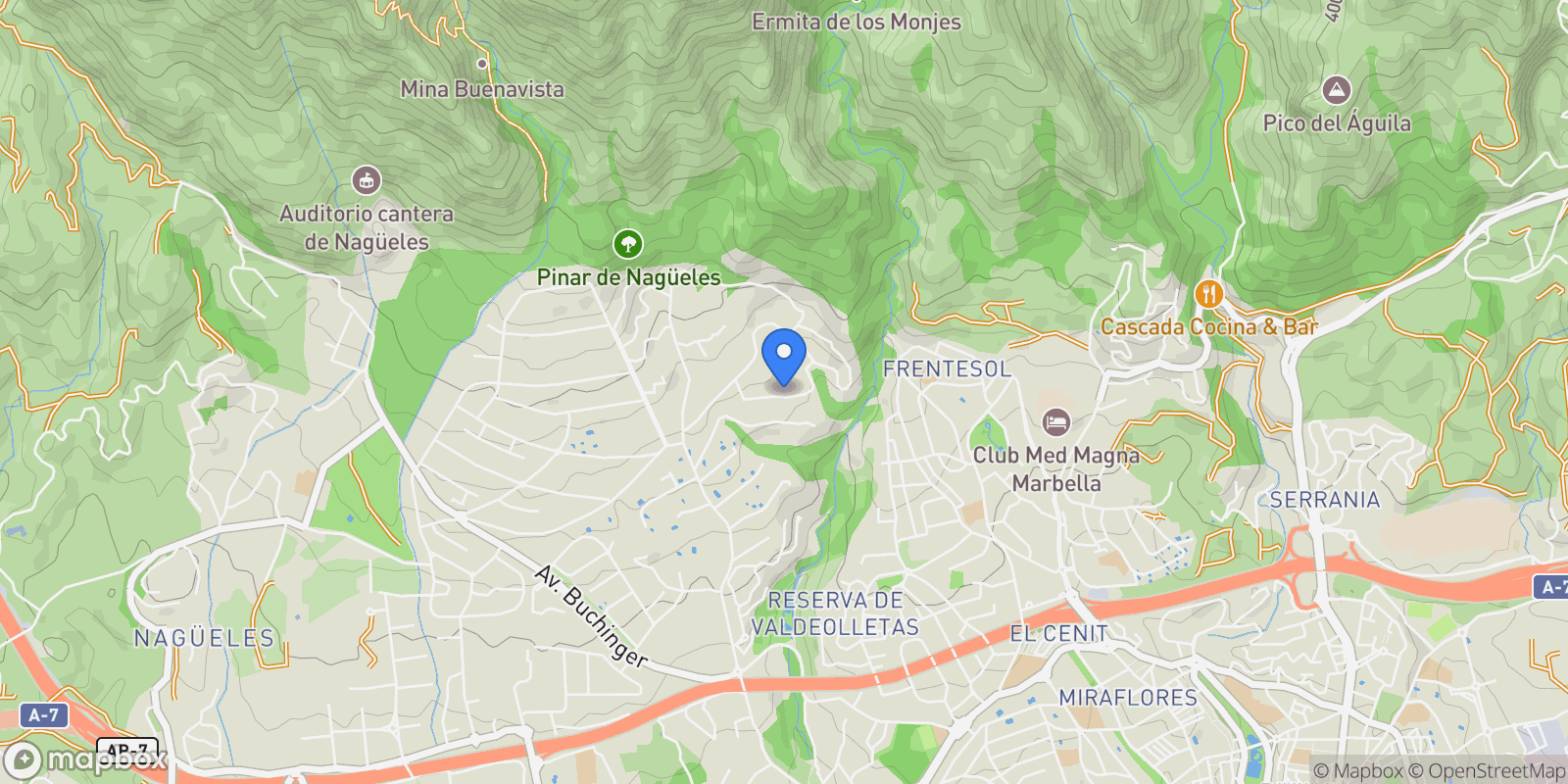 Map showing 3, Málaga, Sierra Blanca, Marbella, Spain.