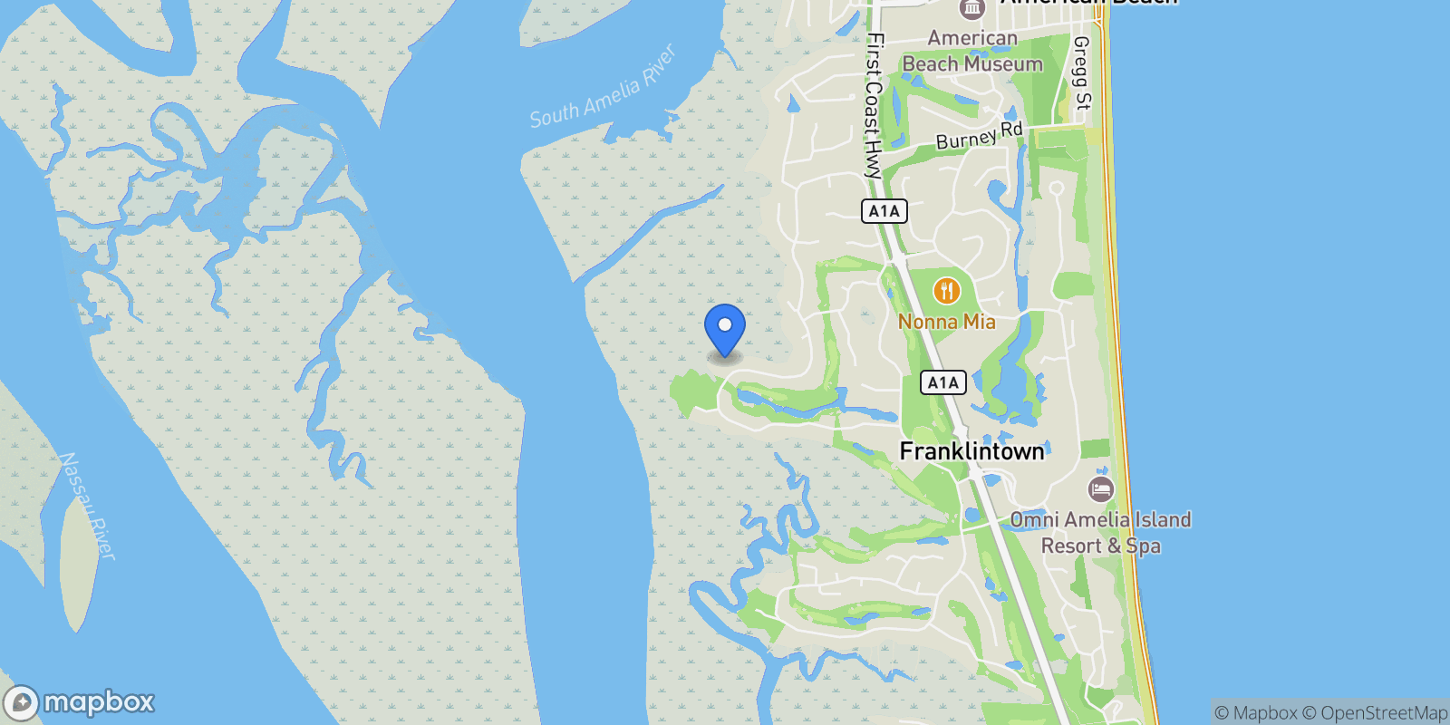 Map showing 3119 SEA MARSH Road, Fernandina Beach, FL, 32034, USA, Fernandina Beach, Florida, United States.