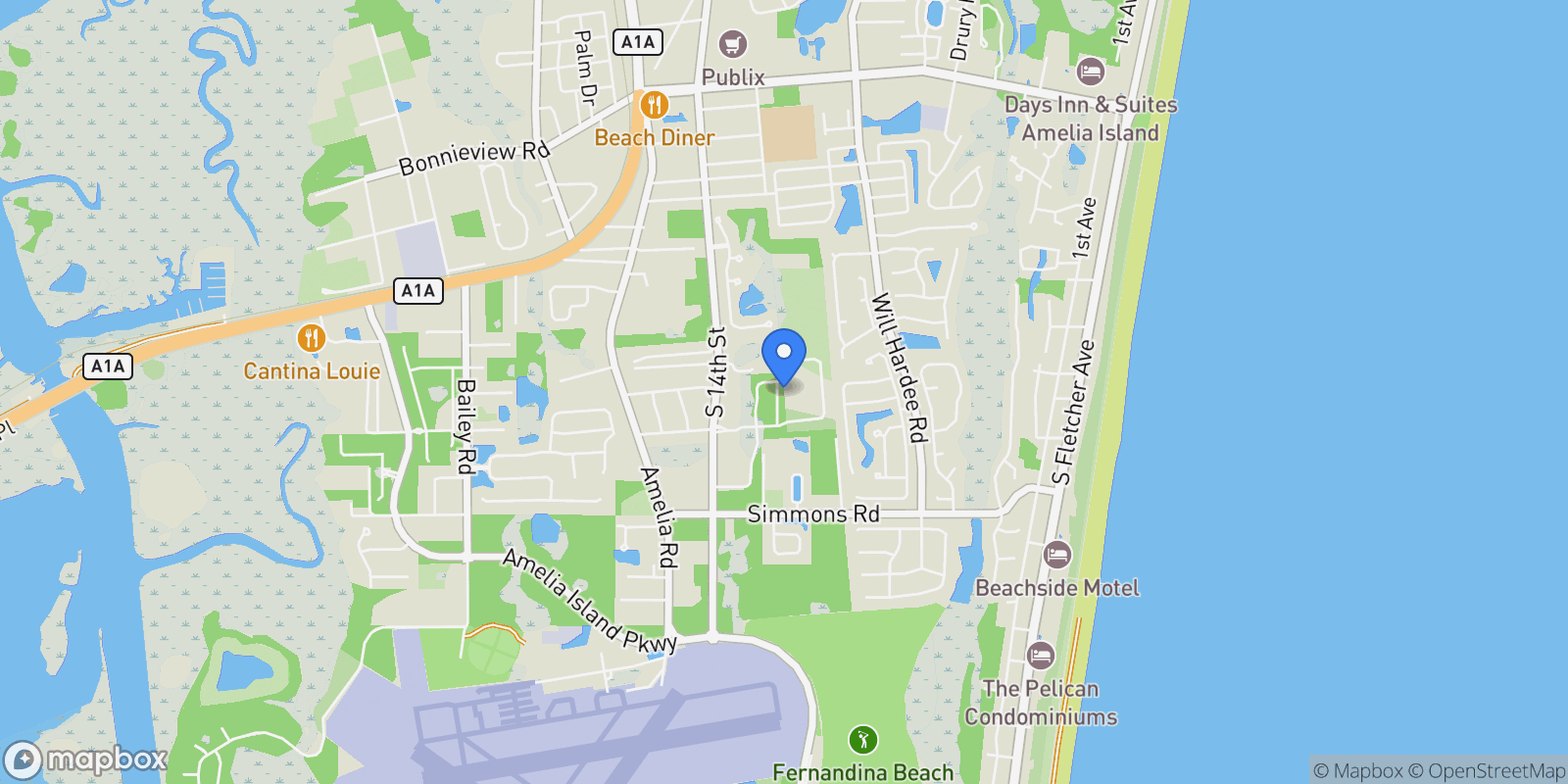Map showing 96025 SEA BREEZE Way, Fernandina Beach, FL, 32034, USA, Fernandina Beach, Florida, United States.