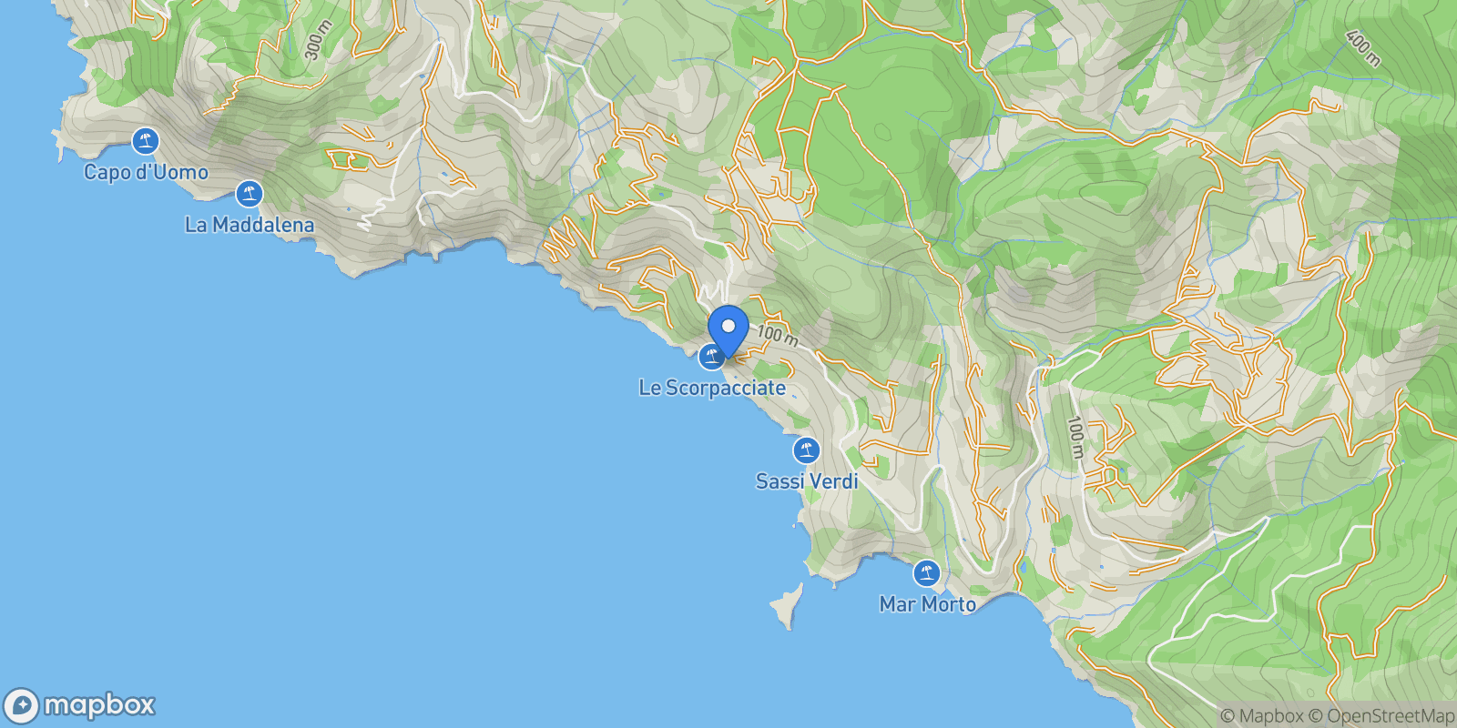 Map showing Monte Argentario, Grosseto, Toscana,, Tuscany, Italy.